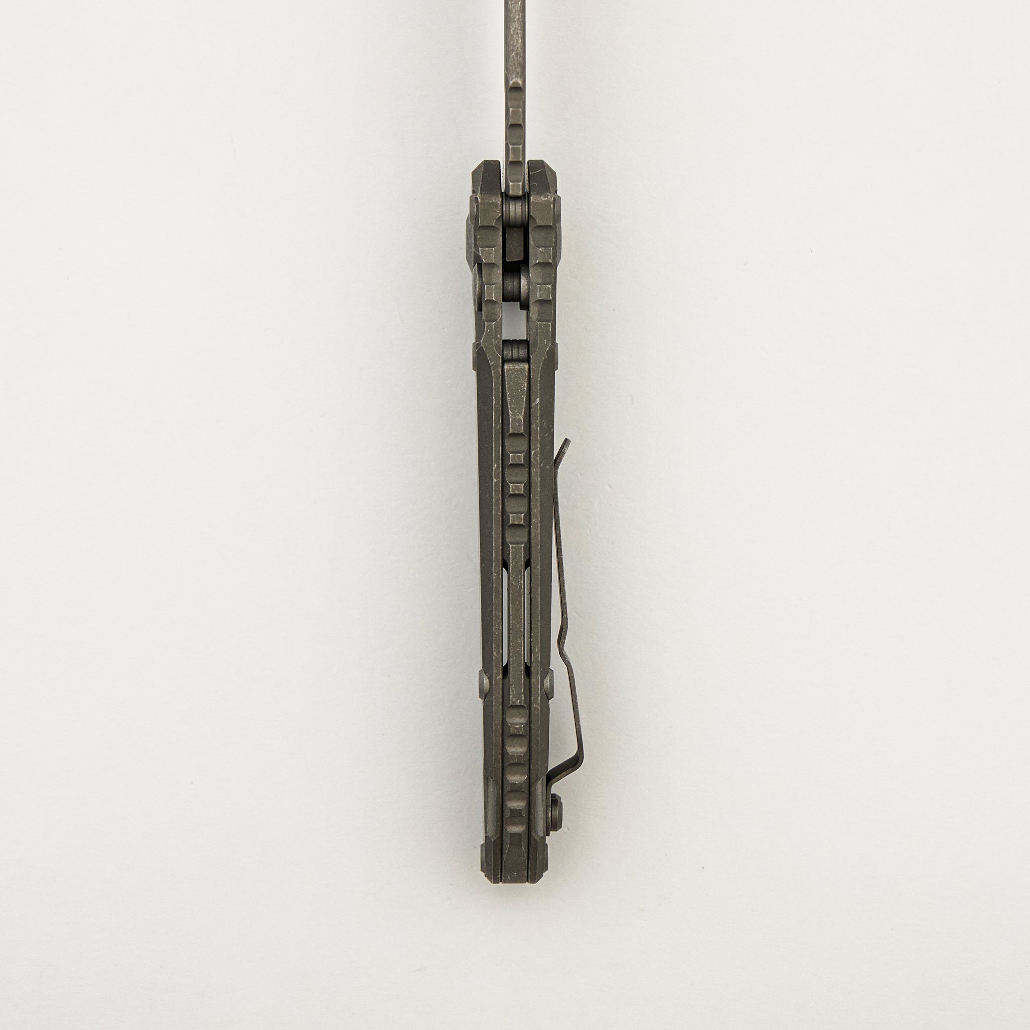 "Marfione Select" L.U.D.T. Clip Point Apocalyptic Finish Slab Side Titanium 1135-10APMS1