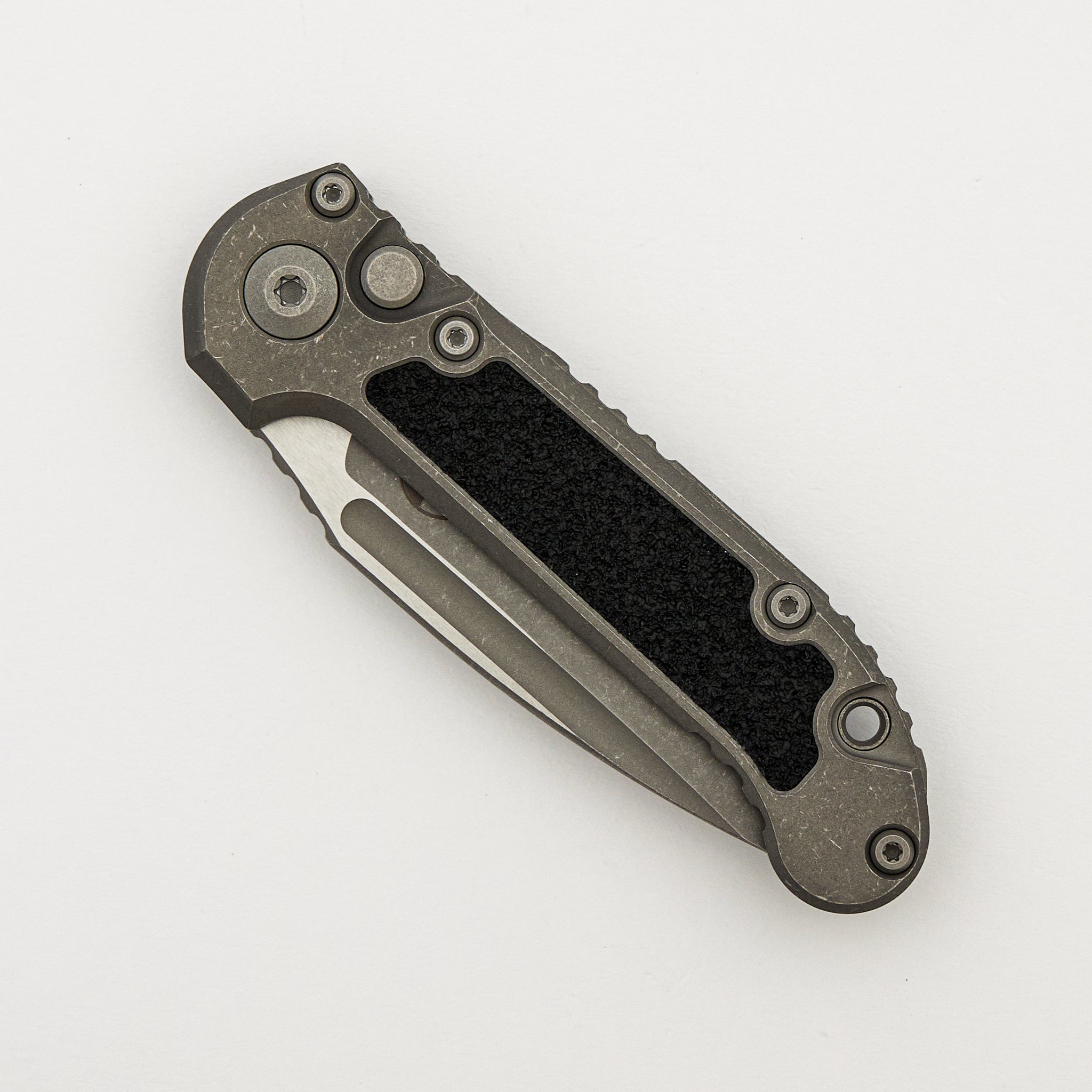 "Marfione Select" L.U.D.T. Clip Point Apocalyptic Finish Titanium W/ Textured Inlay 1135-10APMS2
