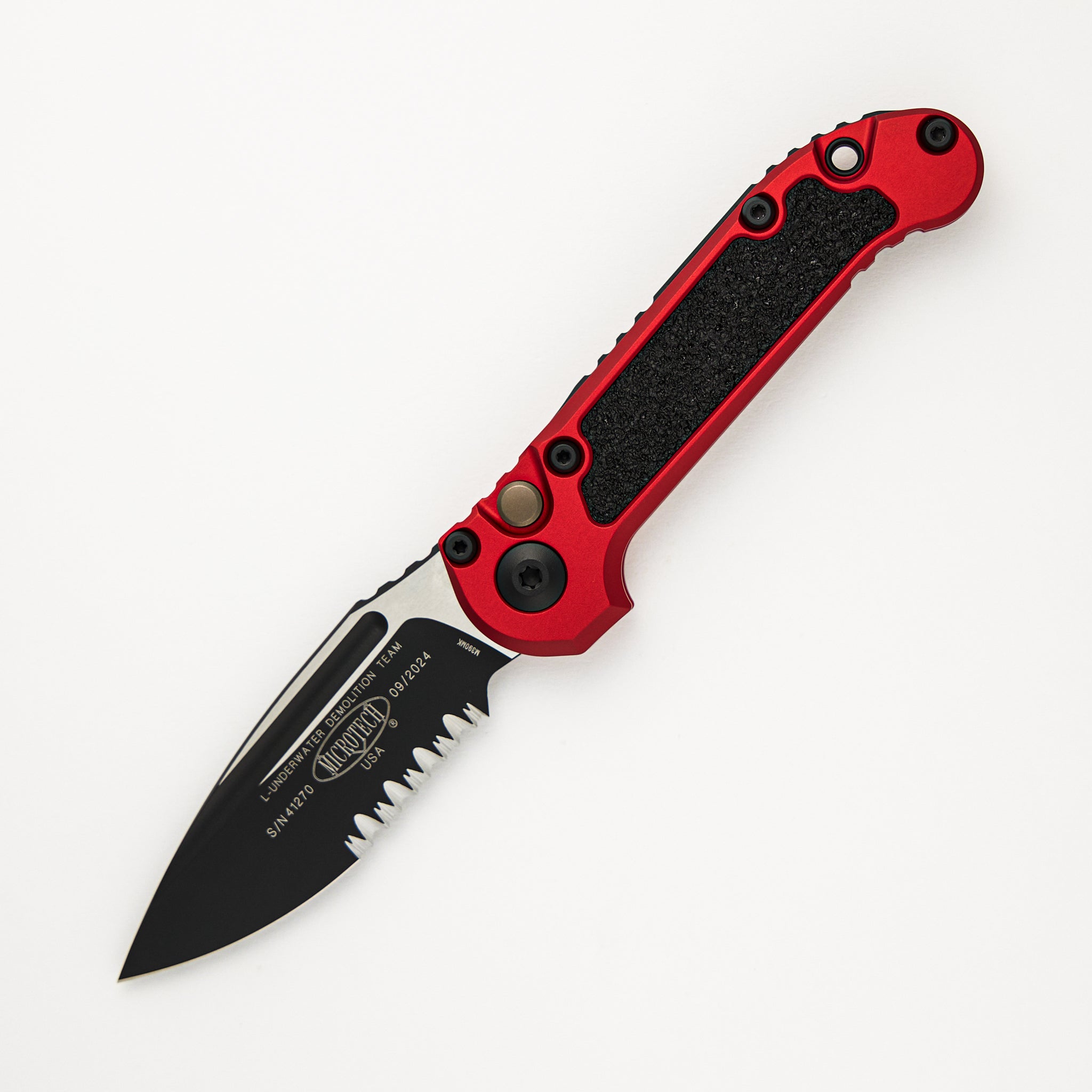 Microtech L.U.D.T. S/E Gen III Red Partial Serrated 1135-2 RD