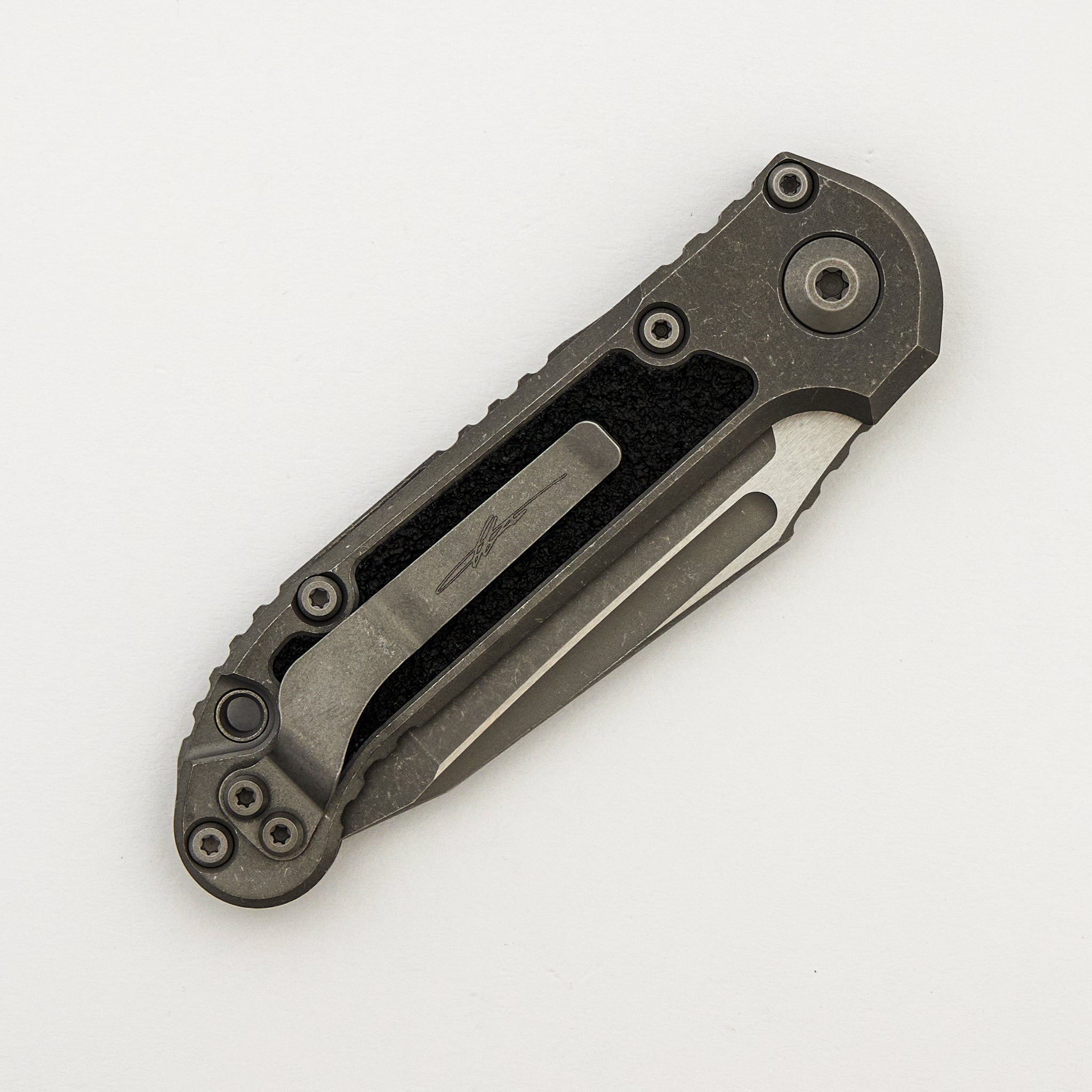 "Marfione Select" L.U.D.T. T/E Apocalyptic Finish Titanium W/ Textured Inlay 1136-10APMS2