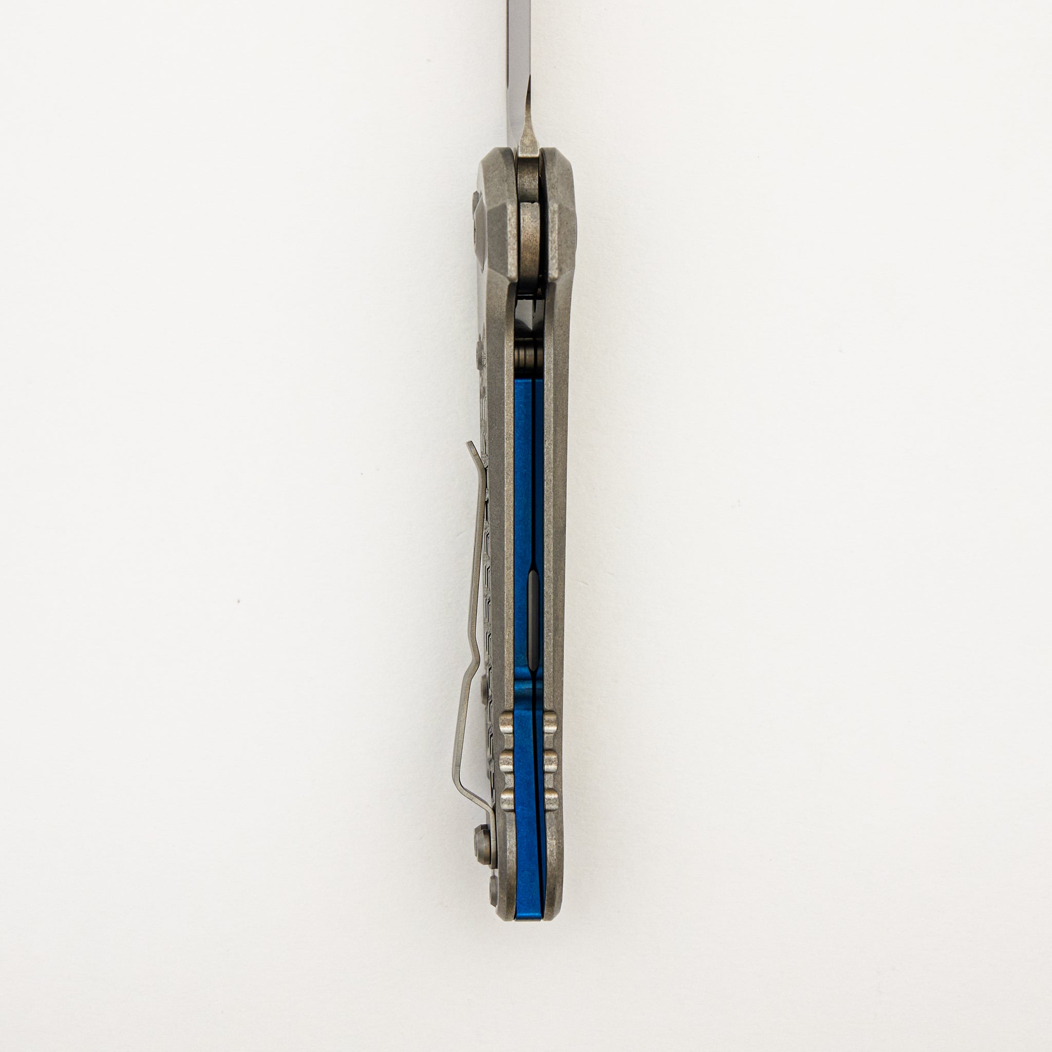 "Marfione Select" L.U.D.T. T/E Stonewash Finish Frag Pattern Titanium W/ Blue Titanium Accent 1136-10FRMS2