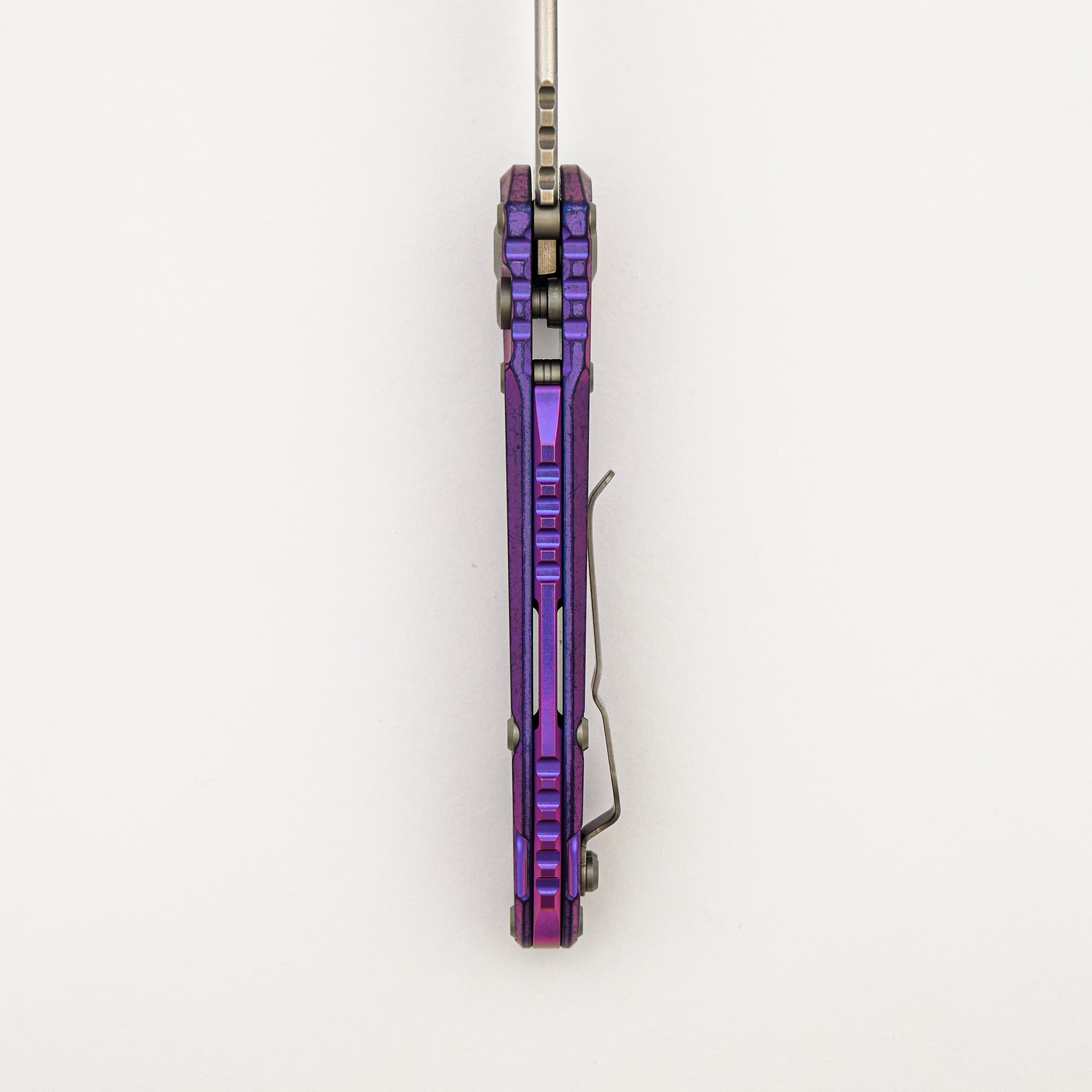 "Marfione Select" L.U.D.T. T/E Stonewash Finish Purple Haze Anodized Slab Side Titanium W/ Purple Accent 1136-10MS9