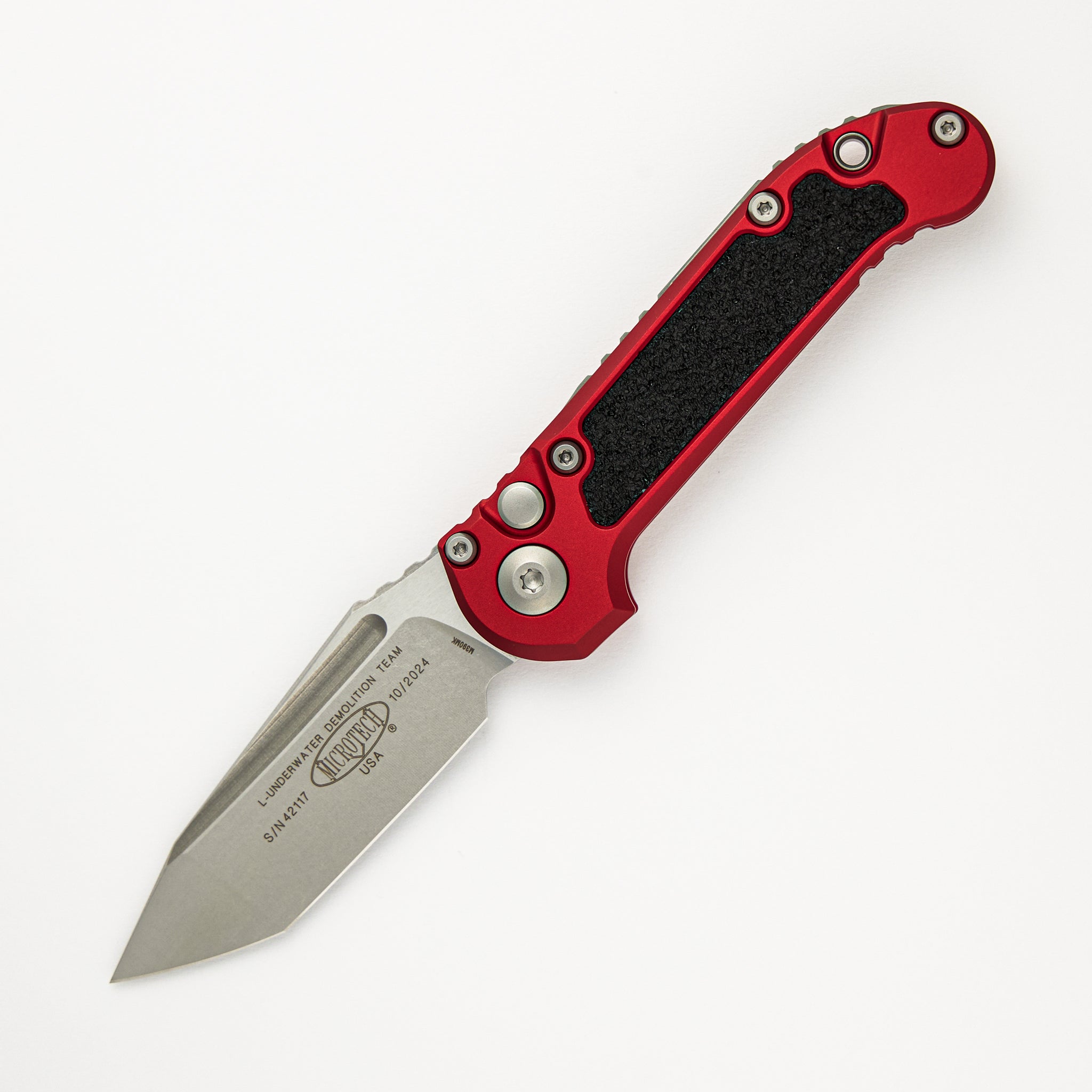 Microtech L.U.D.T. T/E Gen III Red Stonewash Standard 1136-10 RD