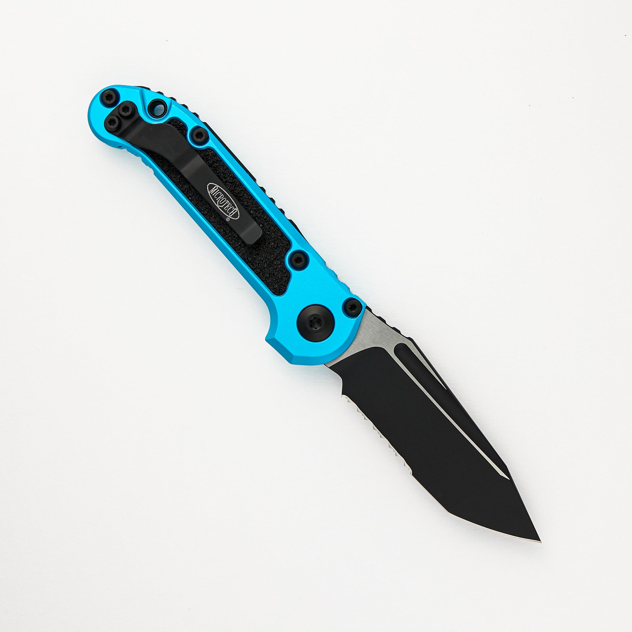 Microtech L.U.D.T. T/E Gen III Turquoise Partial Serrated 1136-2 TQ