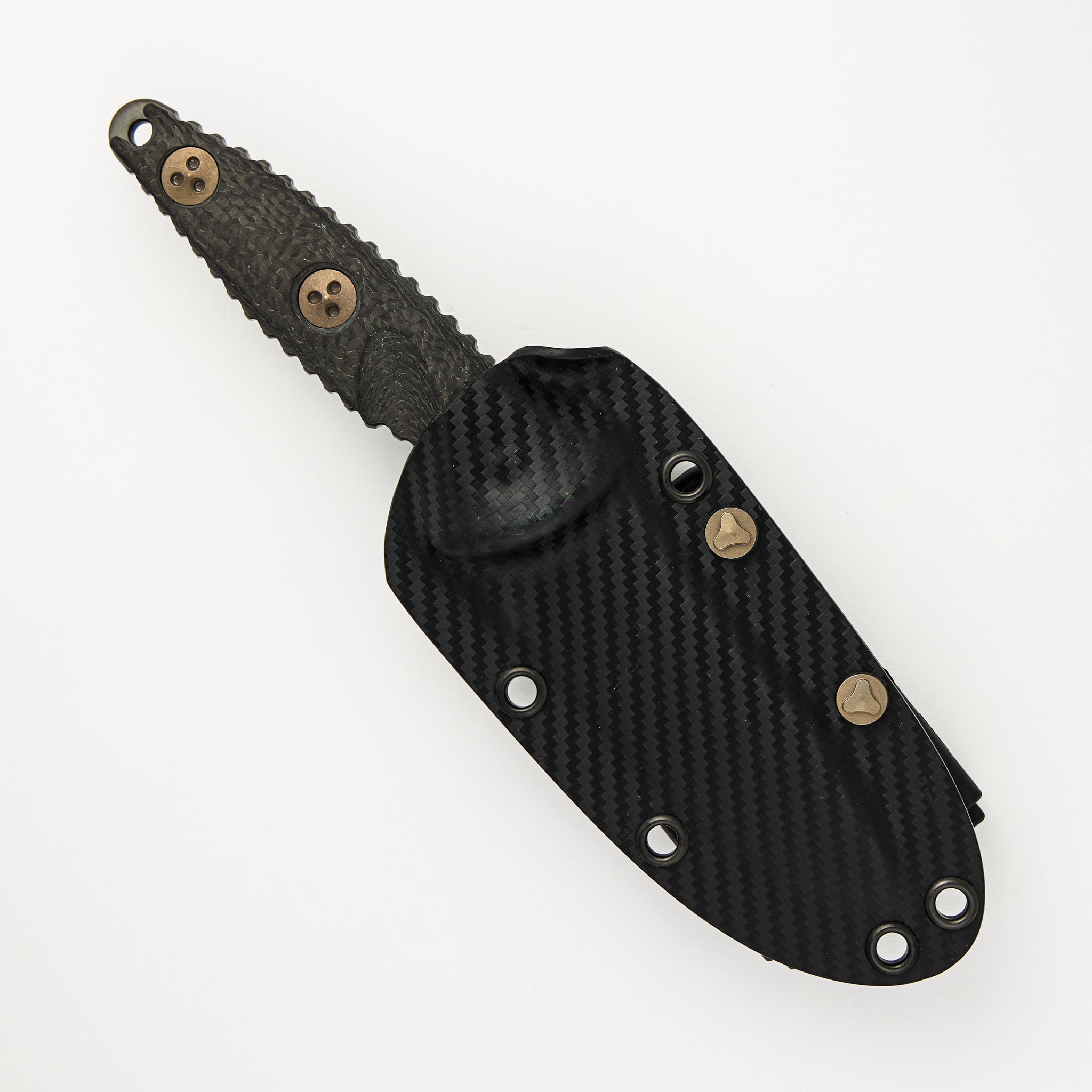 Microtech Socom Alpha Mini S/E Signature Series Carbon Fiber Handle DLC Standard 113M-1 DLCCFS