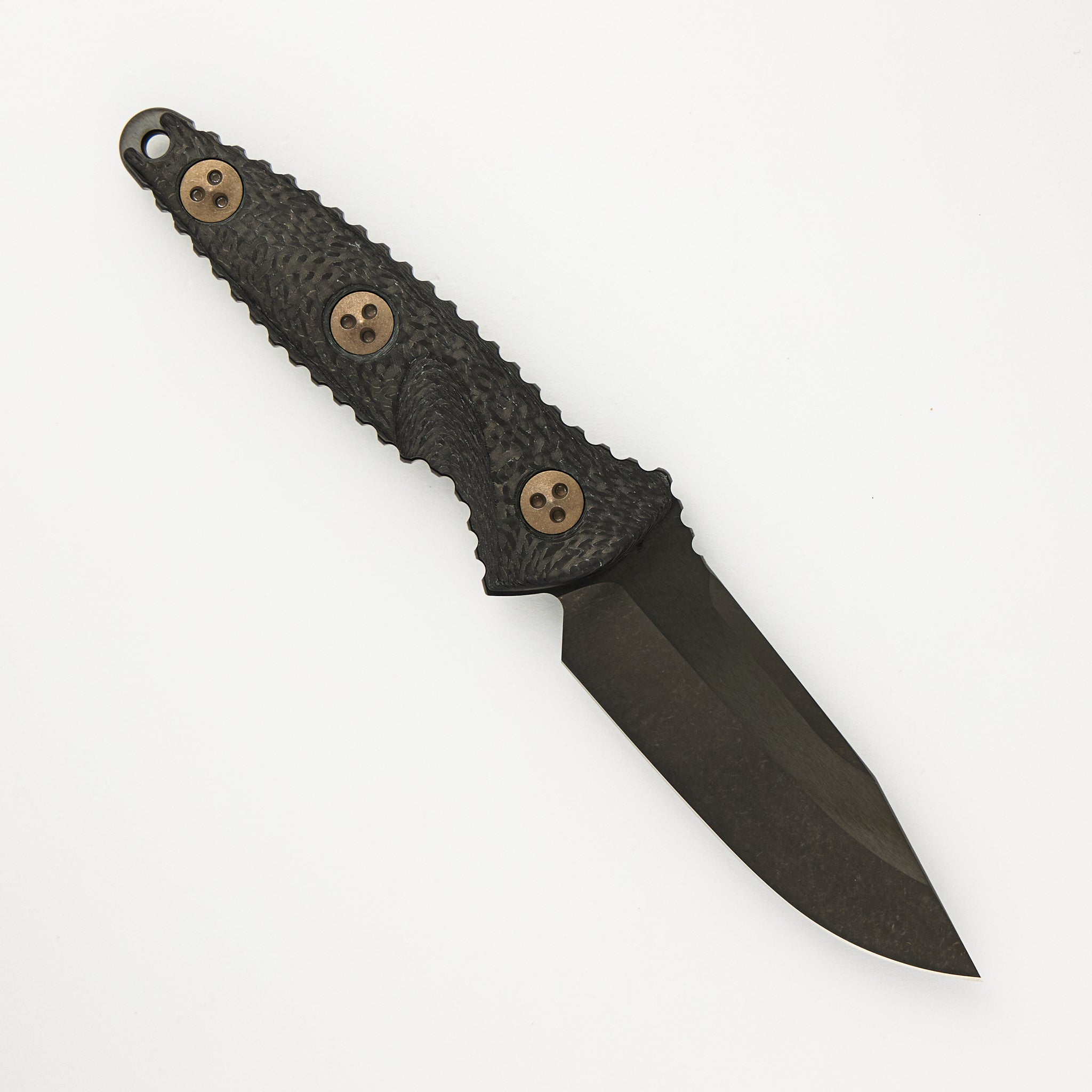 Microtech Socom Alpha Mini S/E Signature Series Carbon Fiber Handle DLC Standard 113M-1 DLCCFS