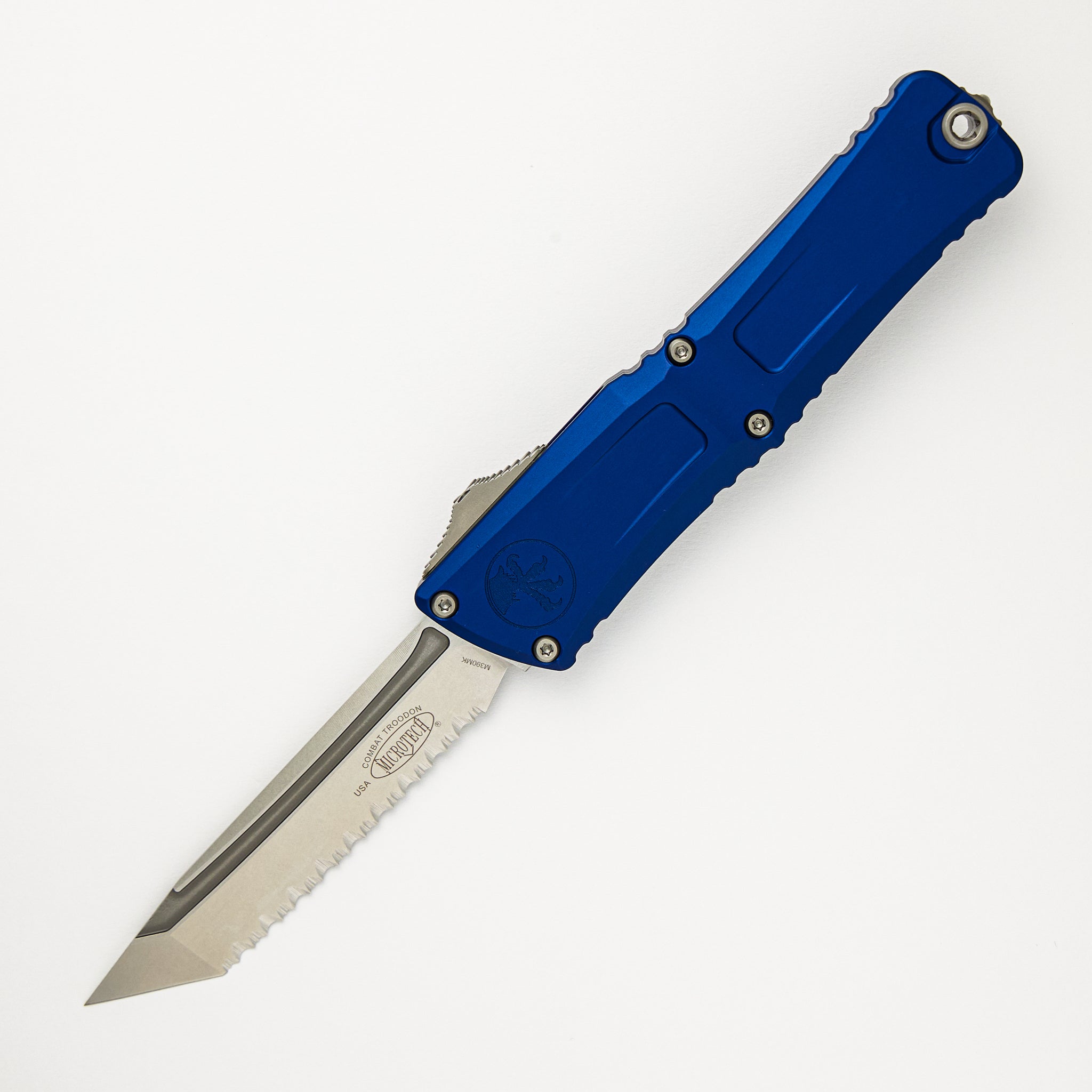 Microtech Combat Troodon T/E Gen III Navy Blue Stonewash Full Serrated 1144-12 NA