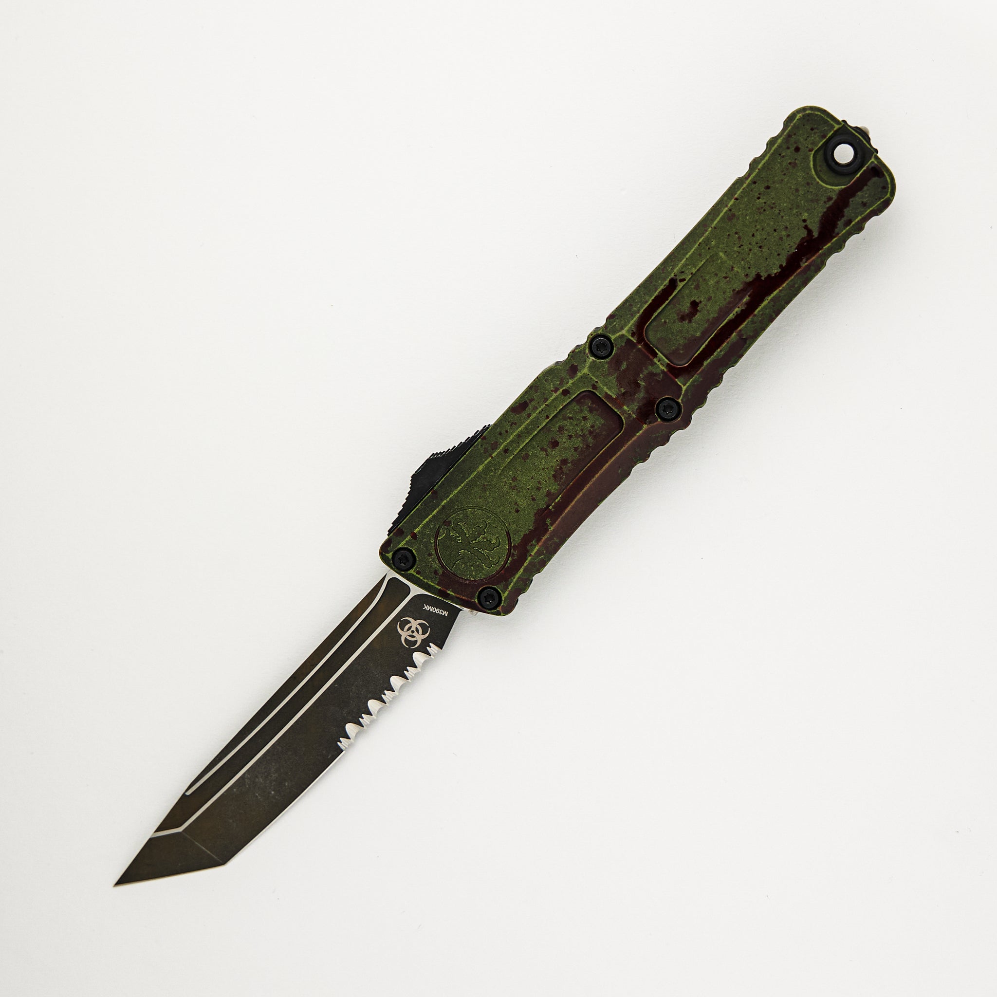 Microtech Combat Troodon T/E Gen III Outbreak Signature Series Deep Engraved Partial Serrated 1144-2 OBDS