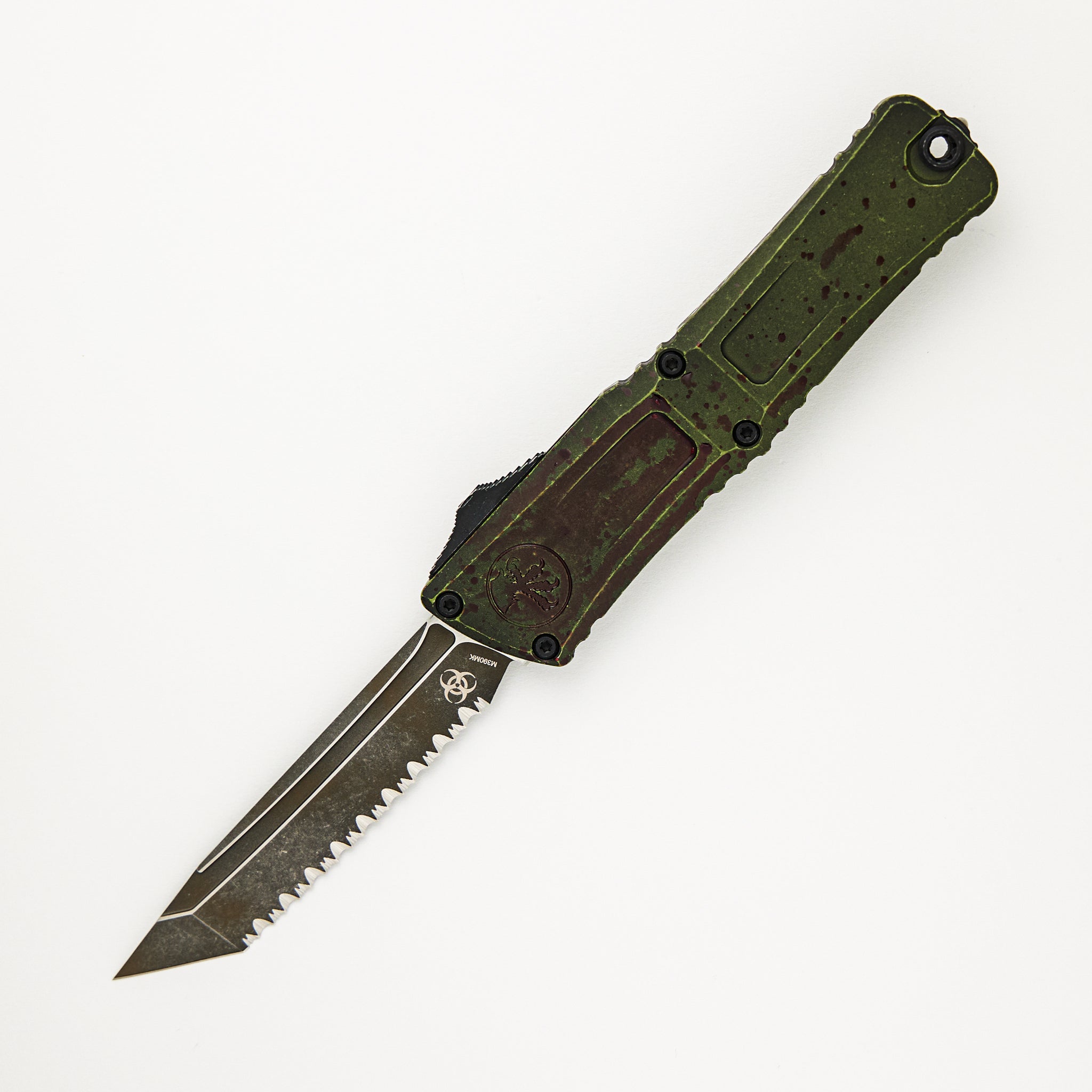 Microtech Combat Troodon T/E Gen III Outbreak Signature Series Deep Engraved Full Serrated 1144-3 OBDS