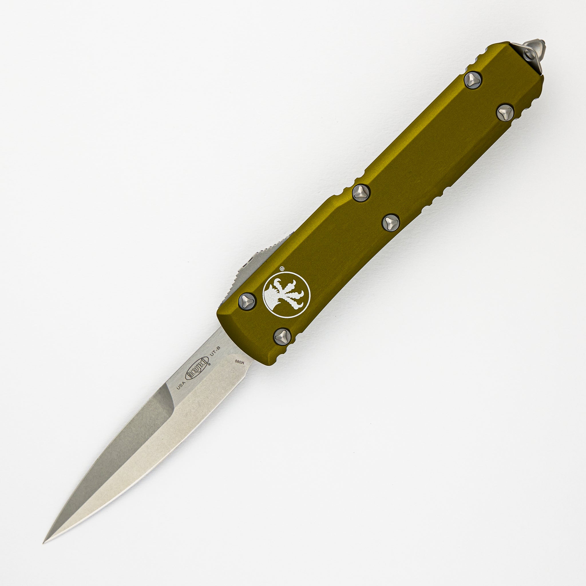 MICROTECH ULTRATECH BAYONET GRIND – OD GREEN STONEWASH STANDARD 120-10 OD