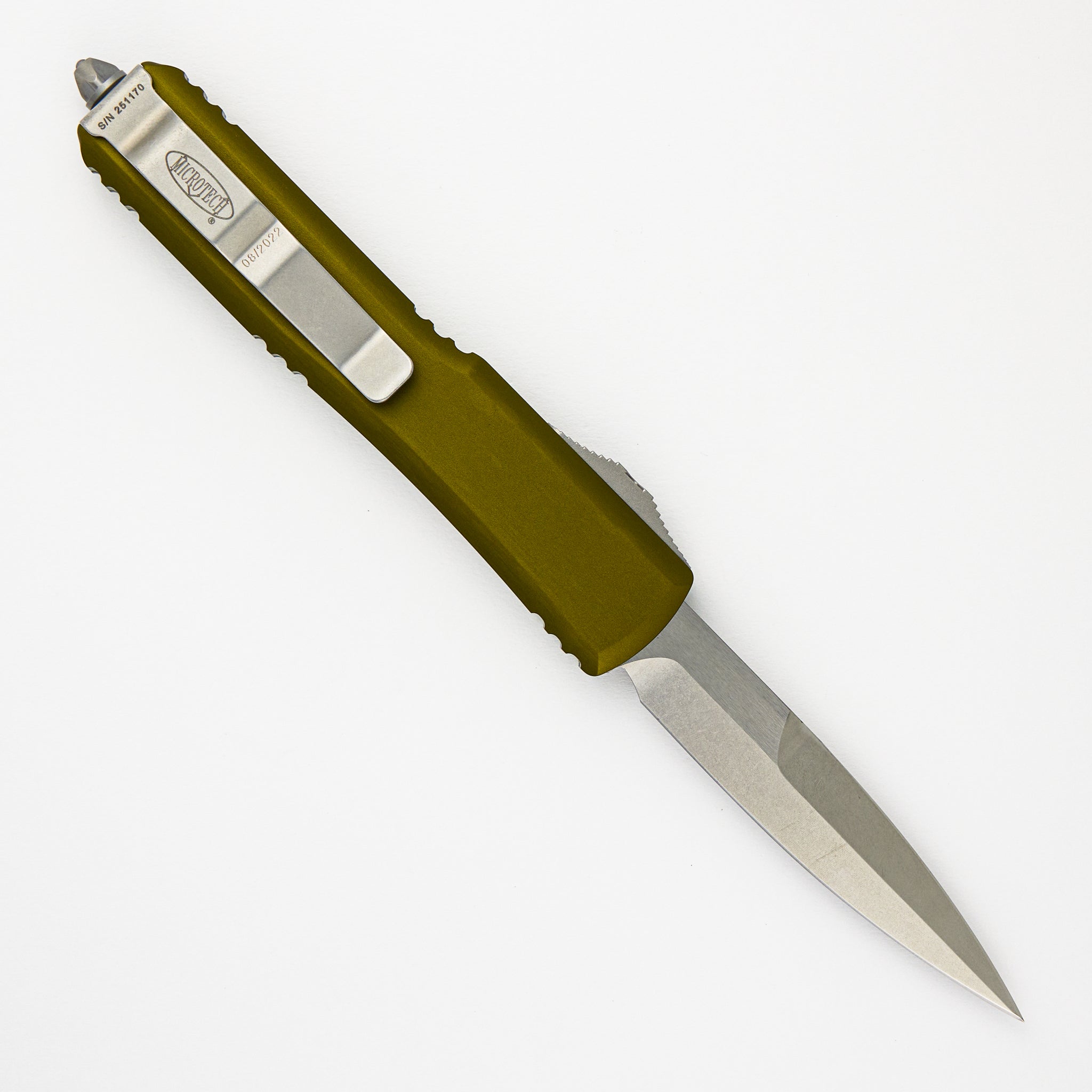 MICROTECH ULTRATECH BAYONET GRIND – OD GREEN STONEWASH STANDARD 120-10 OD