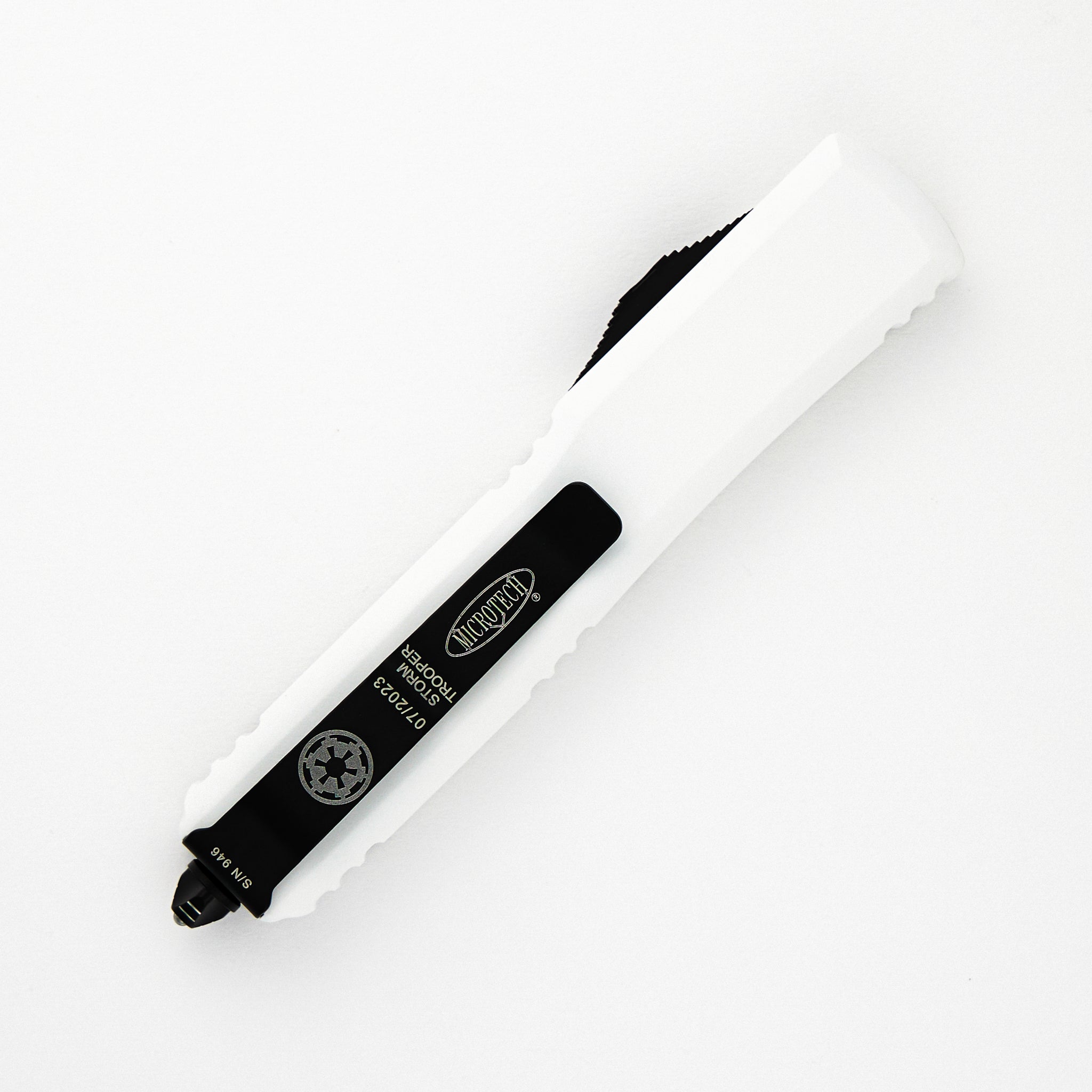 MICROTECH ULTRATECH – S/E STORMTROOPER – SIGNATURE SERIES – DEEP ENGRAVED WHITE PARTIAL SERRATED 121-2 STD