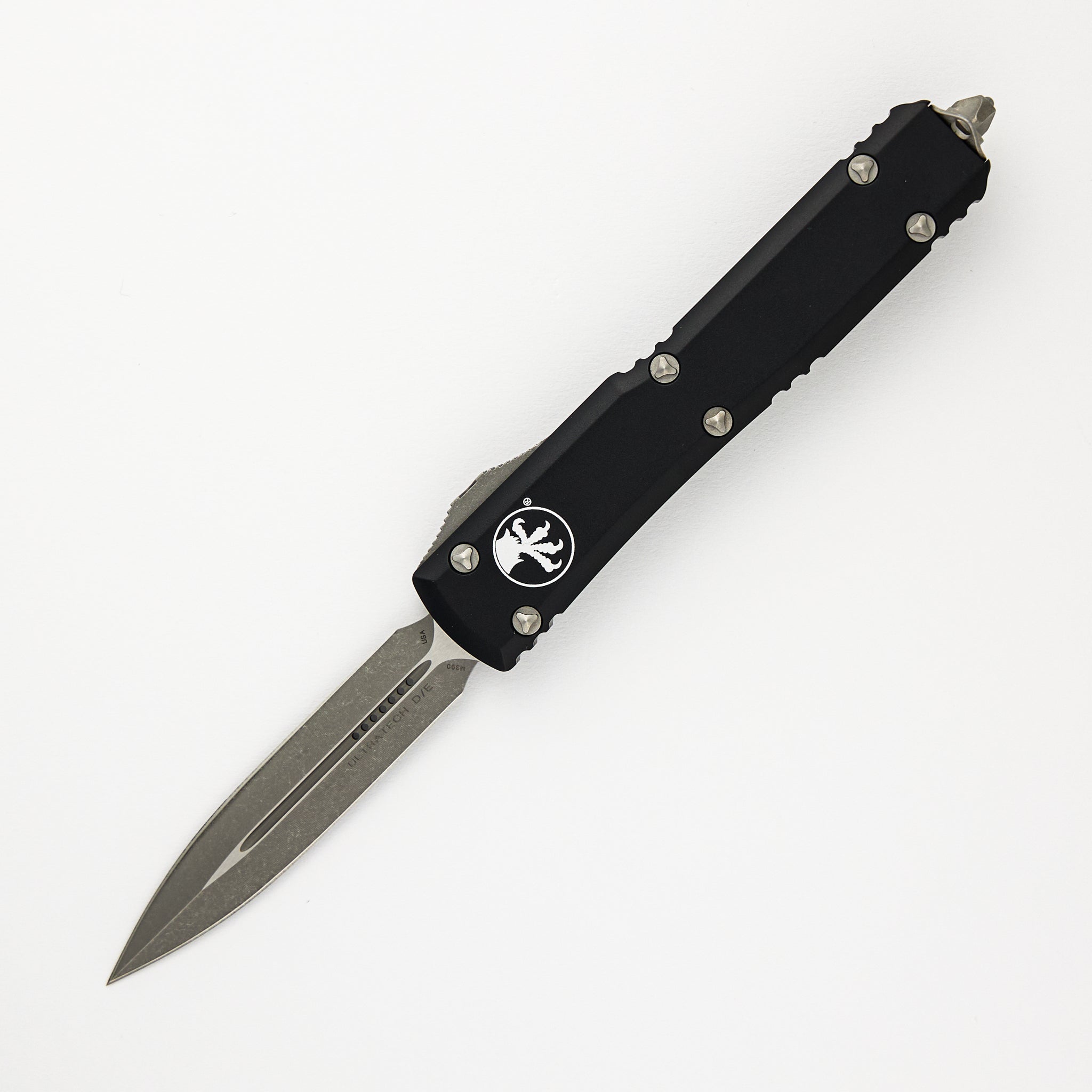 MICROTECH ULTRATECH D-E – BLACK – APOCALYPTIC M390 BLADE Standard 122-10AP