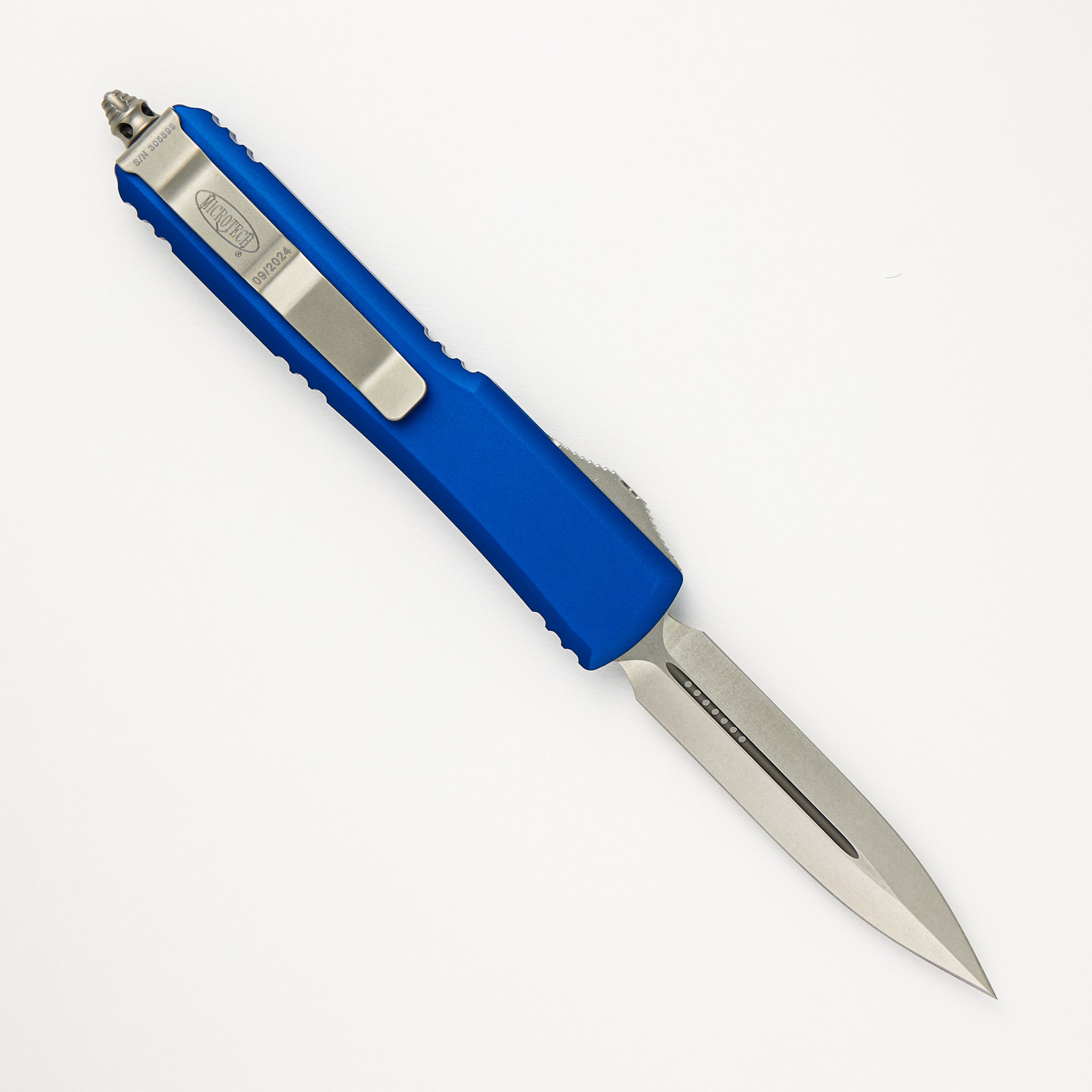 Microtech Ultratech D/E Blue Stonewash Standard 122-10 BL