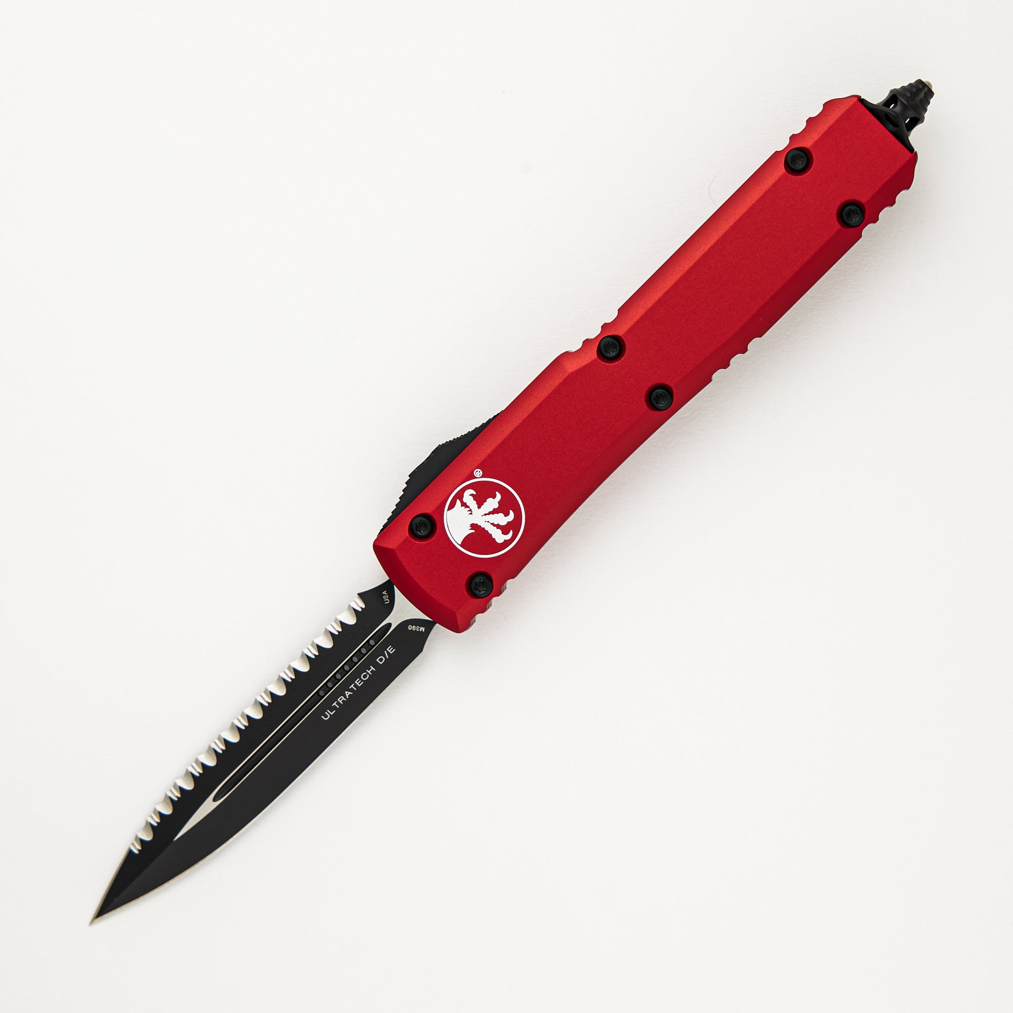 Microtech Ultratech D/E Red Full Serrated 122-3 RD