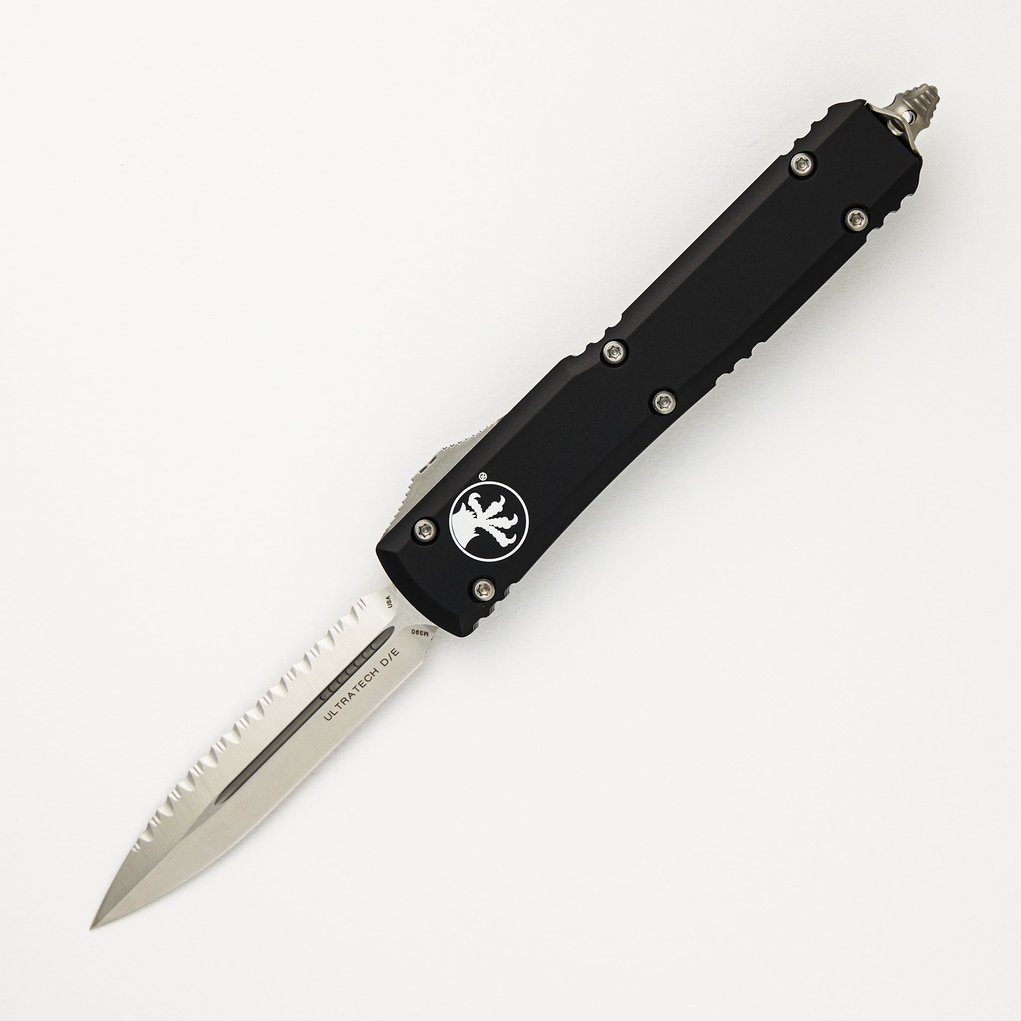 Microtech Ultratech D/E Satin Full Serrated 122-6