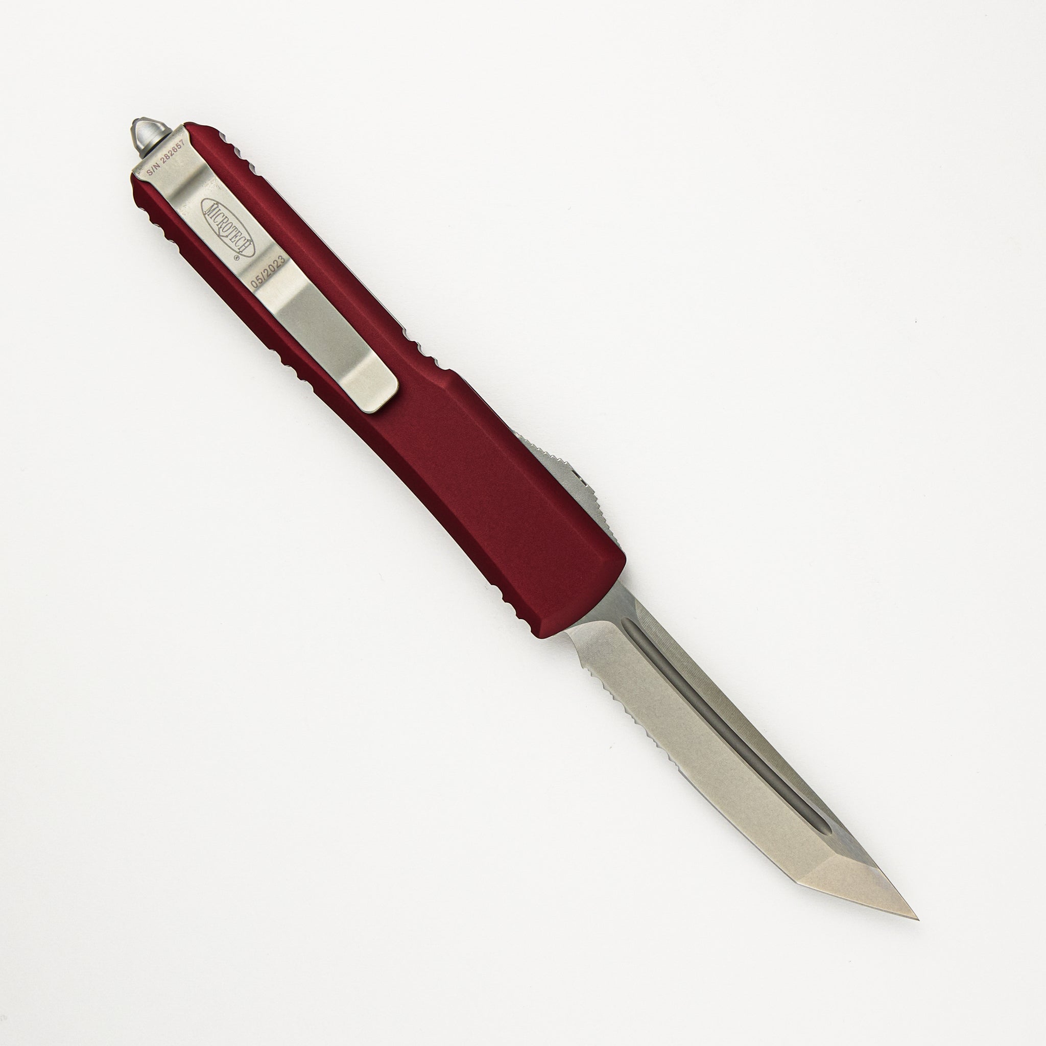 Microtech Ultratech T/E Merlot Stonewash Partial Serrated 123-11 MR