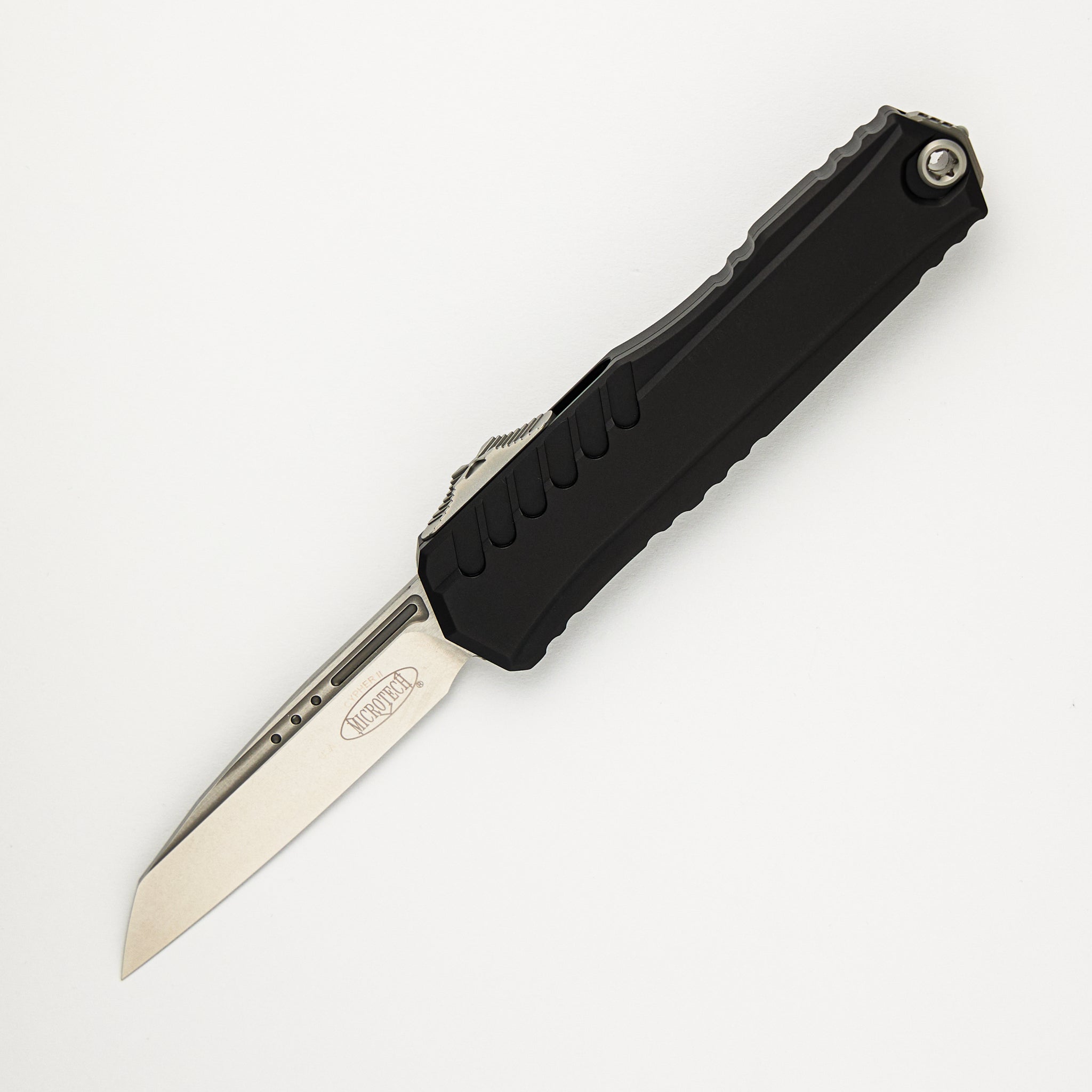 Microtech Cypher II S/E Wharncliffe Stonewash Standard 1241-10