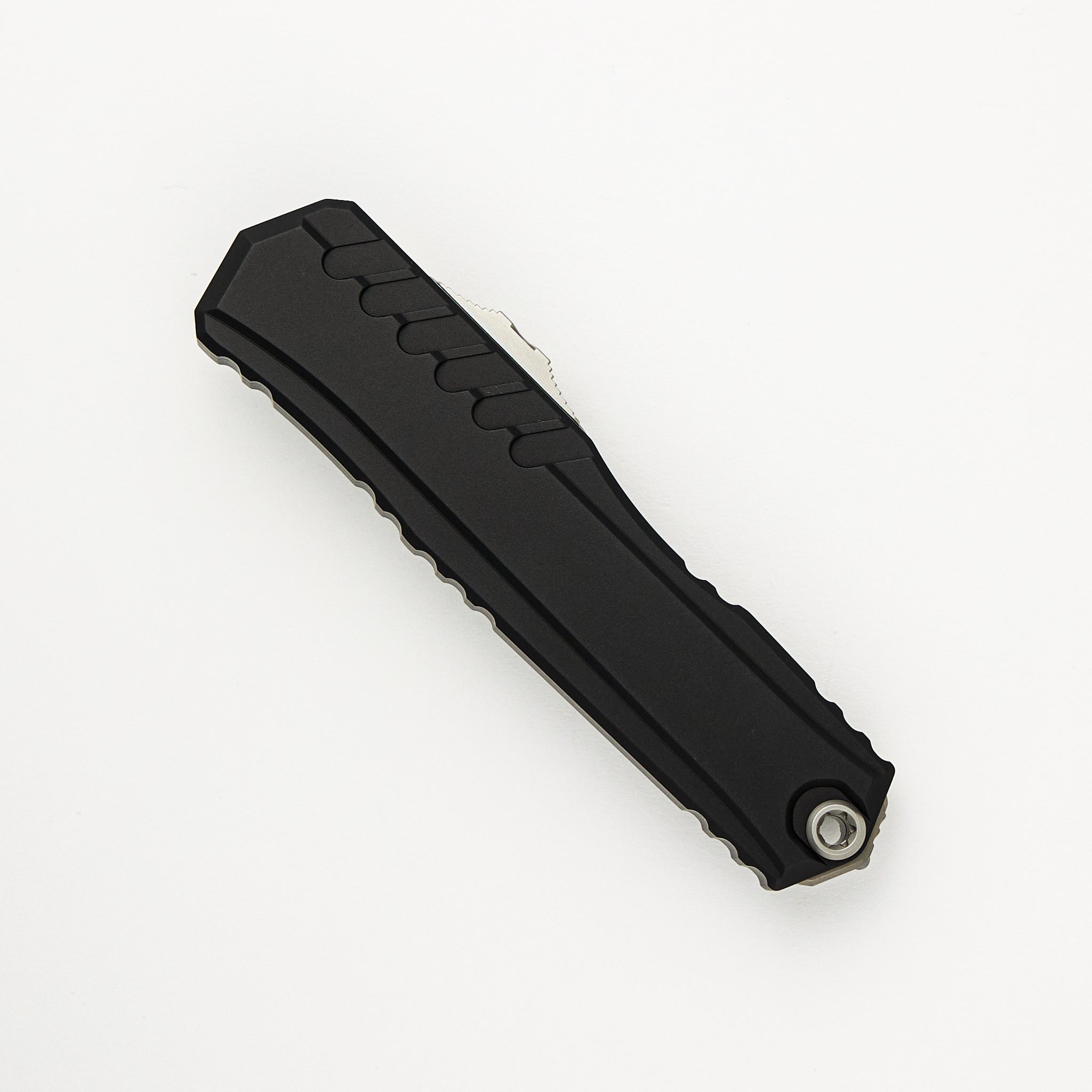 Microtech Cypher II S/E Wharncliffe Stonewash Partial Serrated Standard 1241-11