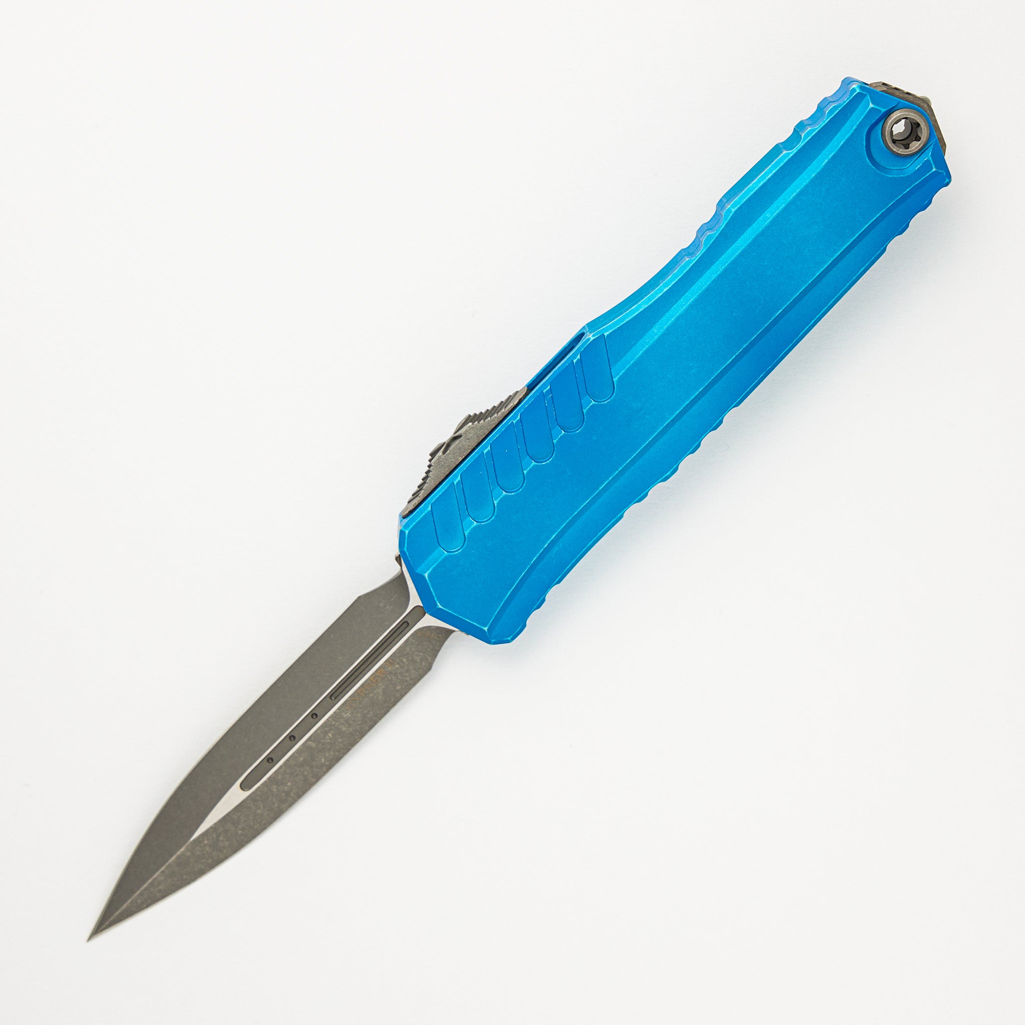 Microtech Cypher II D/E Marbled Blue Apocalyptic Standard 1242-10 MBL