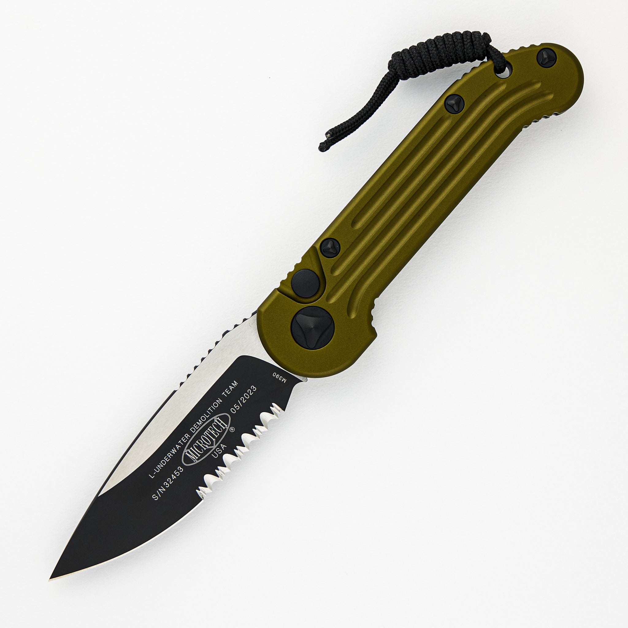 Microtech L.U.D.T. OD Green Partial Serrated 135-2 OD