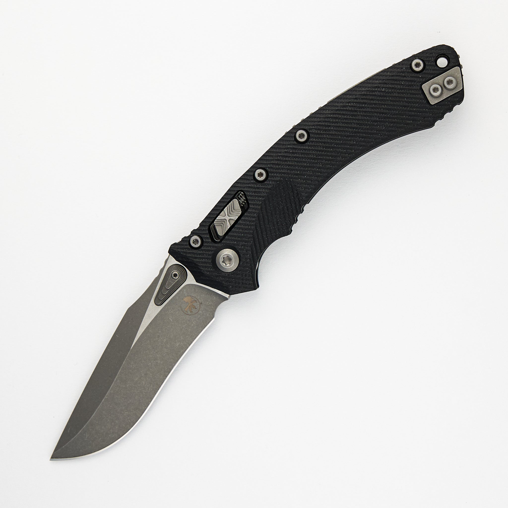 Microtech Amphibian - RAM-LOK S/E Fluted G10 Black Apocalyptic Standard 137RL-10 APFLGTBK