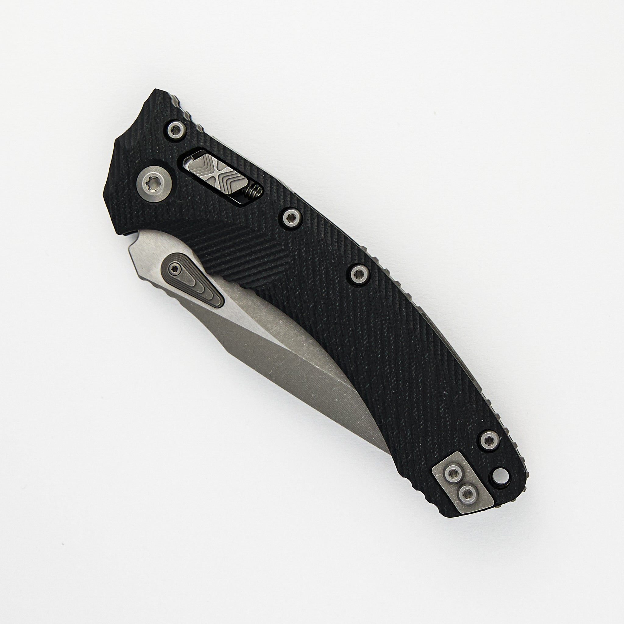 Microtech Amphibian - RAM-LOK S/E Fluted G10 Black Apocalyptic Standard 137RL-10 APFLGTBK