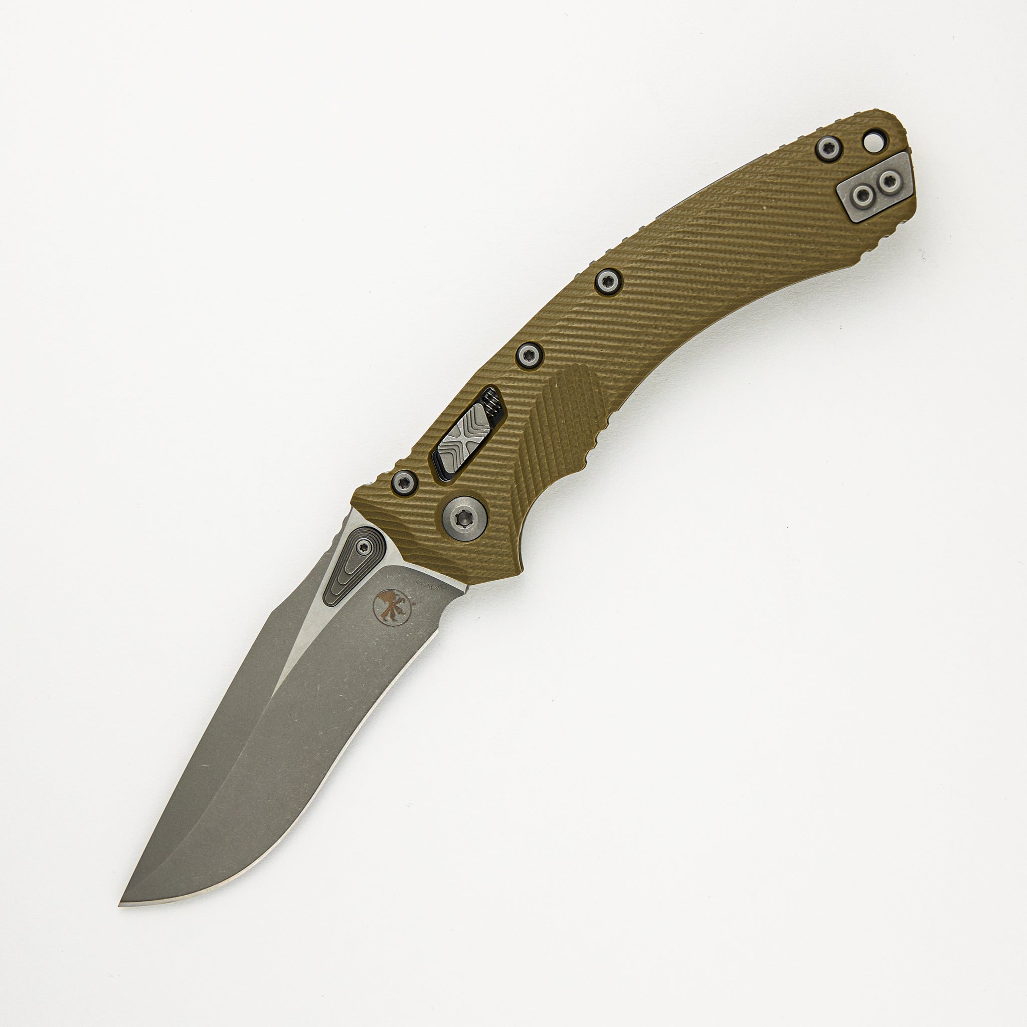 Microtech Amphibian - RAM-LOK S/E Apocalyptic Fluted OD Green G10 137RL-10APFLGTOD