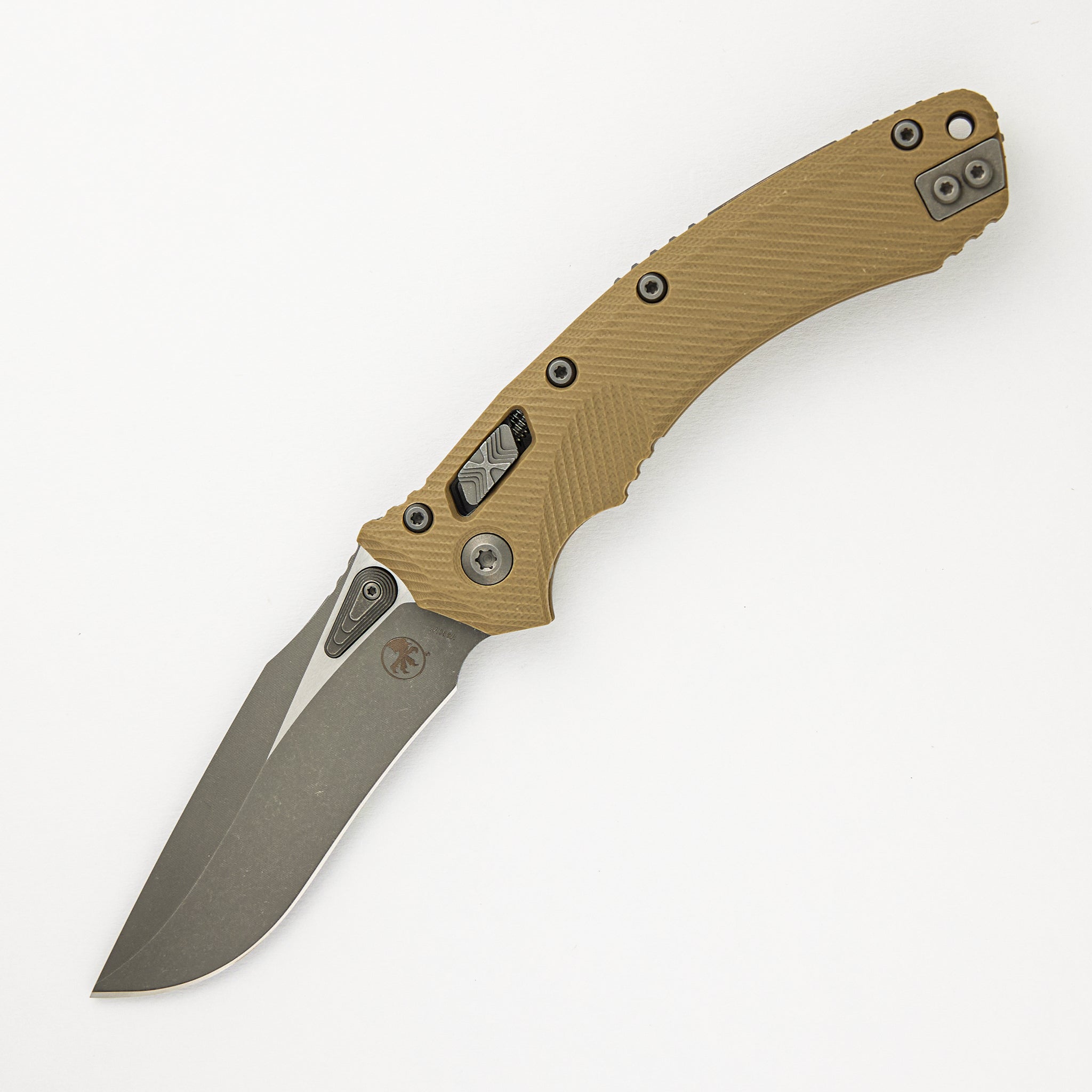 Microtech Amphibian - RAM-LOK S/E Apocalyptic Fluted Tan G10 137RL-10APFLGTTA