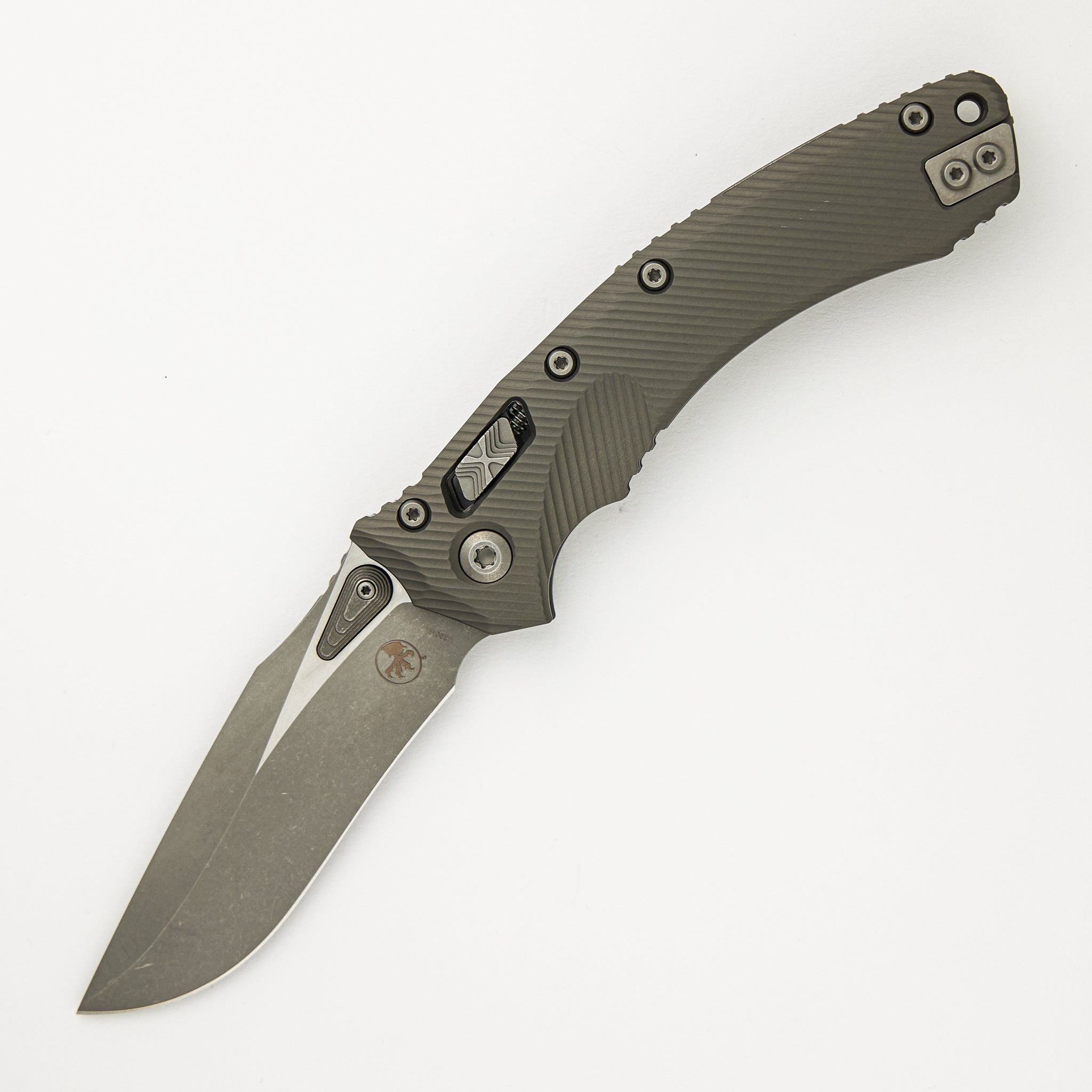 Microtech Amphibian - RAM-LOK S/E Fluted Natural Clear Apocalyptic Standard 137RL-10 APFLNC