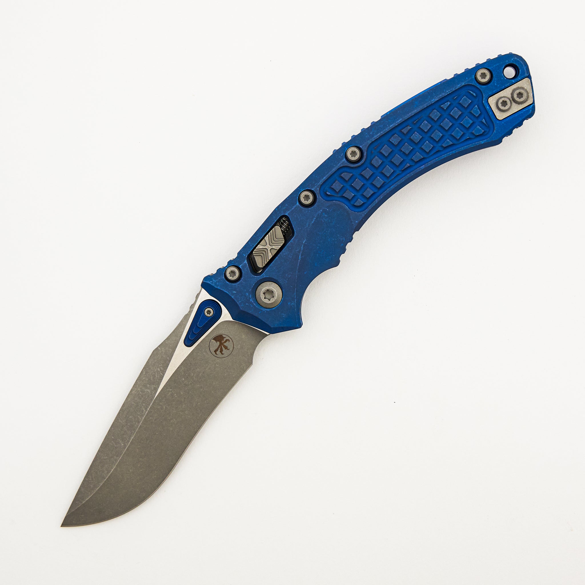 "Marfione Select" Amphibian - RAM-LOK Apocalyptic Finish Antique Blue Anodized Frag Pattern Titanium W/ Blue Accent 137RL-10APFRMS2
