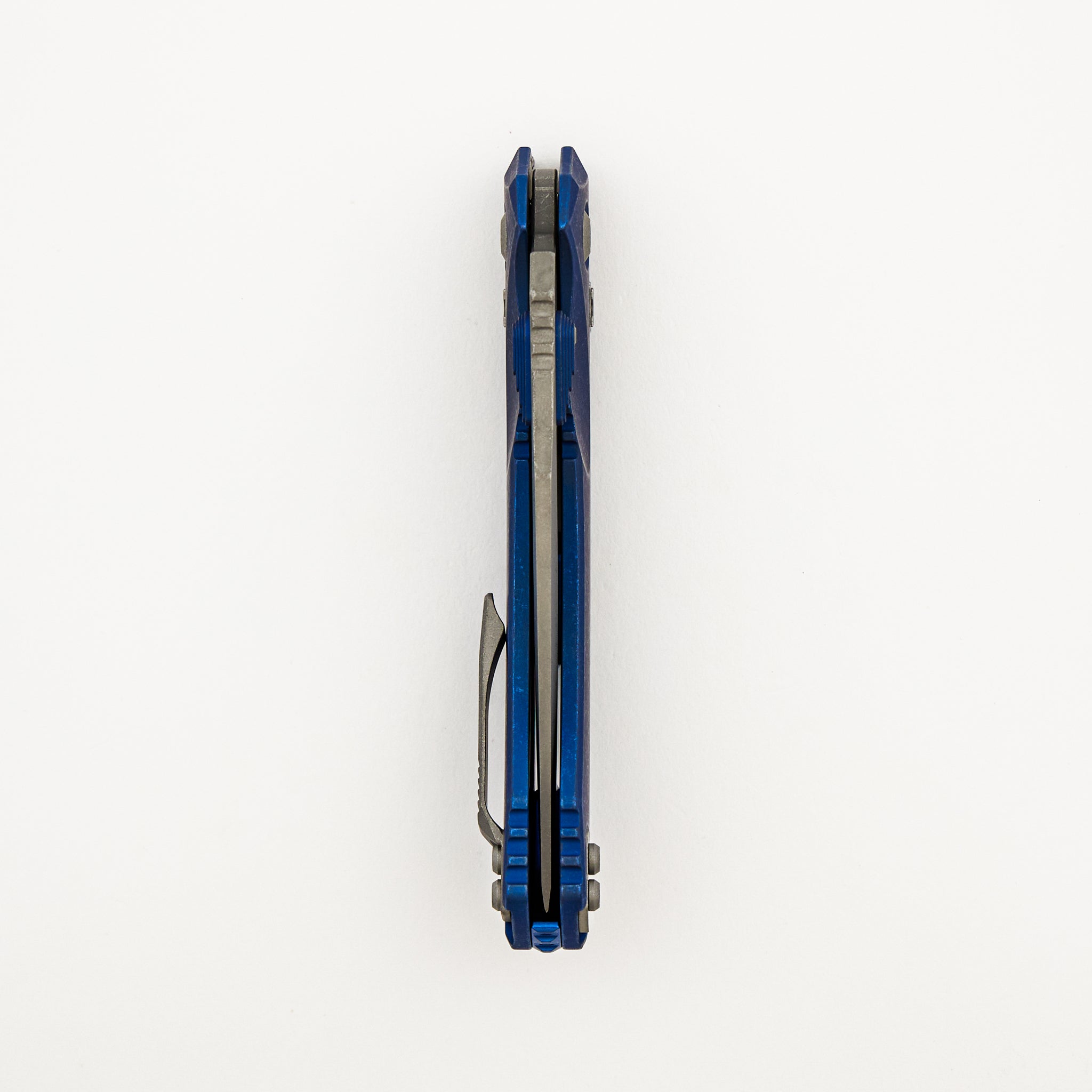"Marfione Select" Amphibian - RAM-LOK Apocalyptic Finish Antique Blue Anodized Slab Side Titanium W/ Blue Accent 137RL-10APMS2