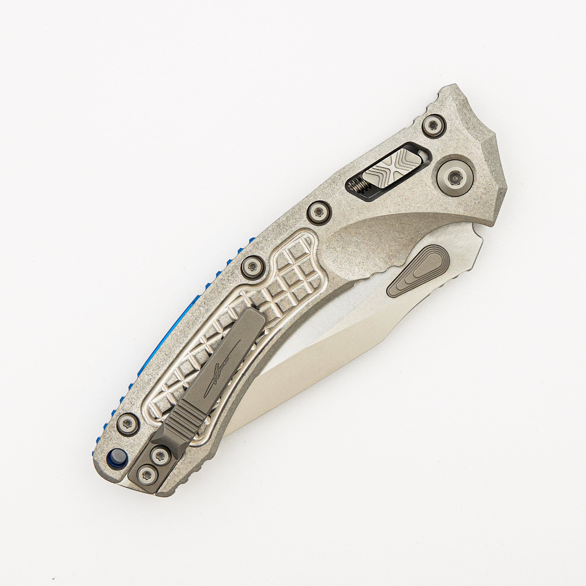 "Marfione Select" Amphibian - RAM-LOK Stonewash Finish Frag Pattern Titanium W/ Blue Titanium Accent 137RL-10FRMS2
