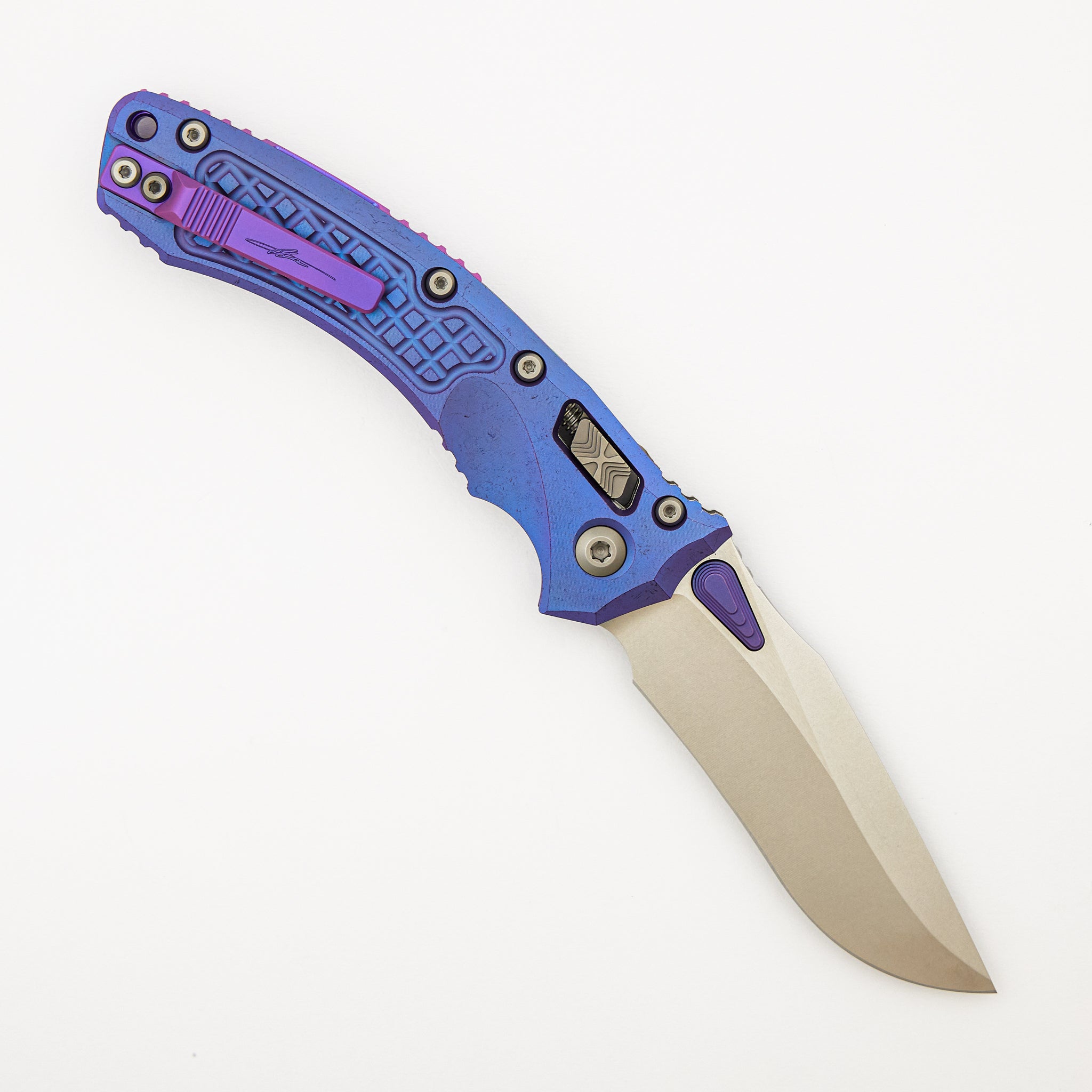 "Marfione Select" Amphibian - RAM-LOK Stonewash Finish Purple Haze Anodized Frag Pattern Titanium w/ Purple Titanium Accent 137RL-10FRMS5
