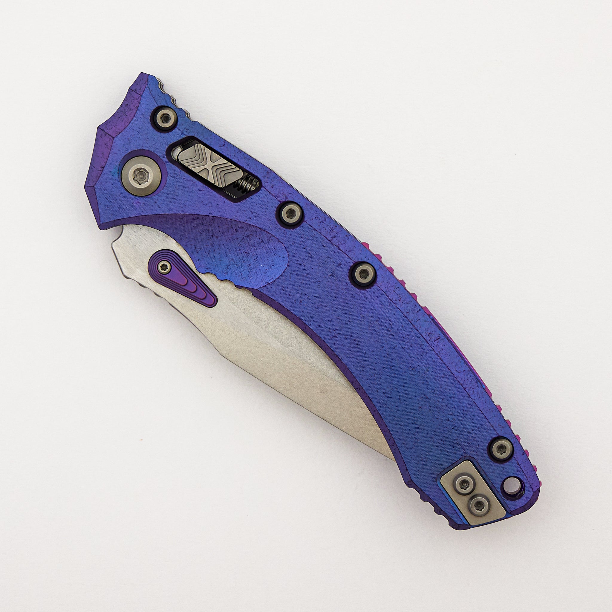 "Marfione Select" Amphibian - RAM-LOK Stonewash Finish Purple Haze Anodized Slab Side Titanium W/ Purple Titanium Accent 137RL-10MS5