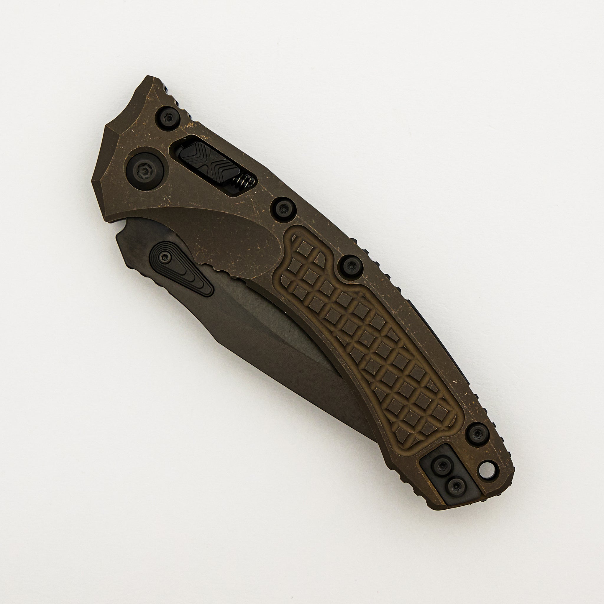 "Marfione Select" Amphibian - RAM-LOK DLC Stonewash Finish Antique Bronze Anodized Frag Pattern Titanium W/ DLC Titanium Accent 137RL-1DLCTFRMS1
