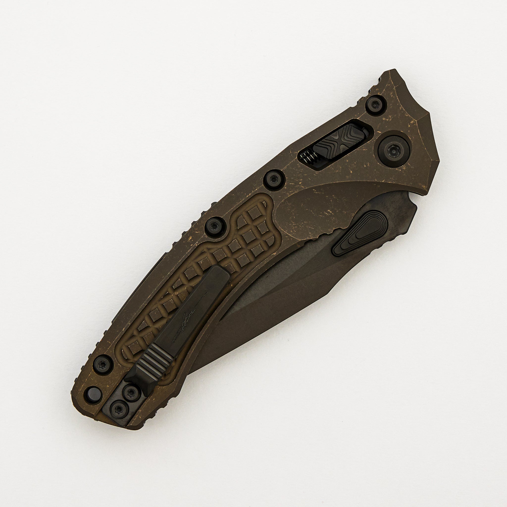 "Marfione Select" Amphibian - RAM-LOK DLC Stonewash Finish Antique Bronze Anodized Frag Pattern Titanium W/ DLC Titanium Accent 137RL-1DLCTFRMS1