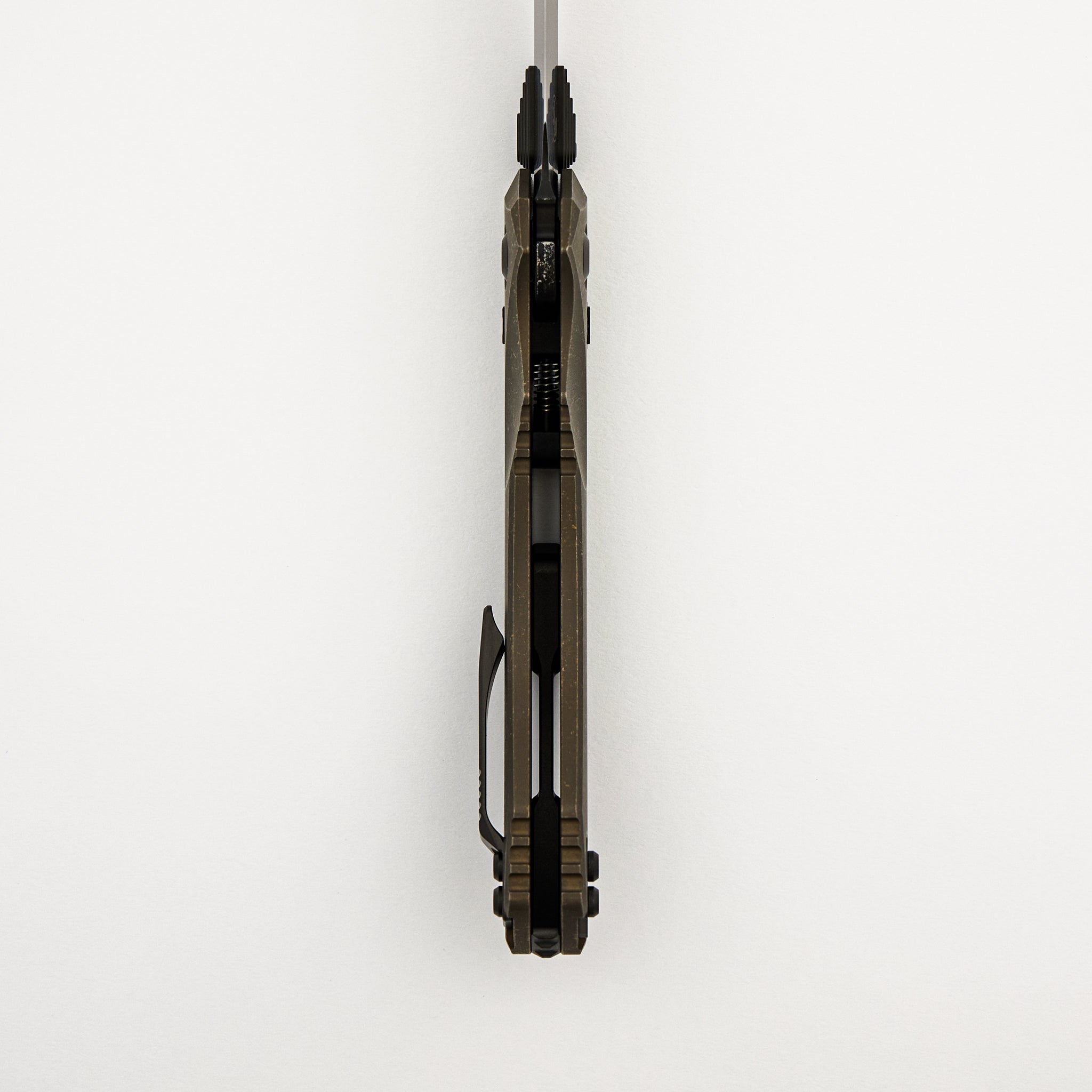 "Marfione Select" Amphibian - RAM-LOK DLC Stonewash Finish Antique Bronze Anodized Slab Side Titanium W/ DLC Titanium Accent 137RL-1DLCTMS1