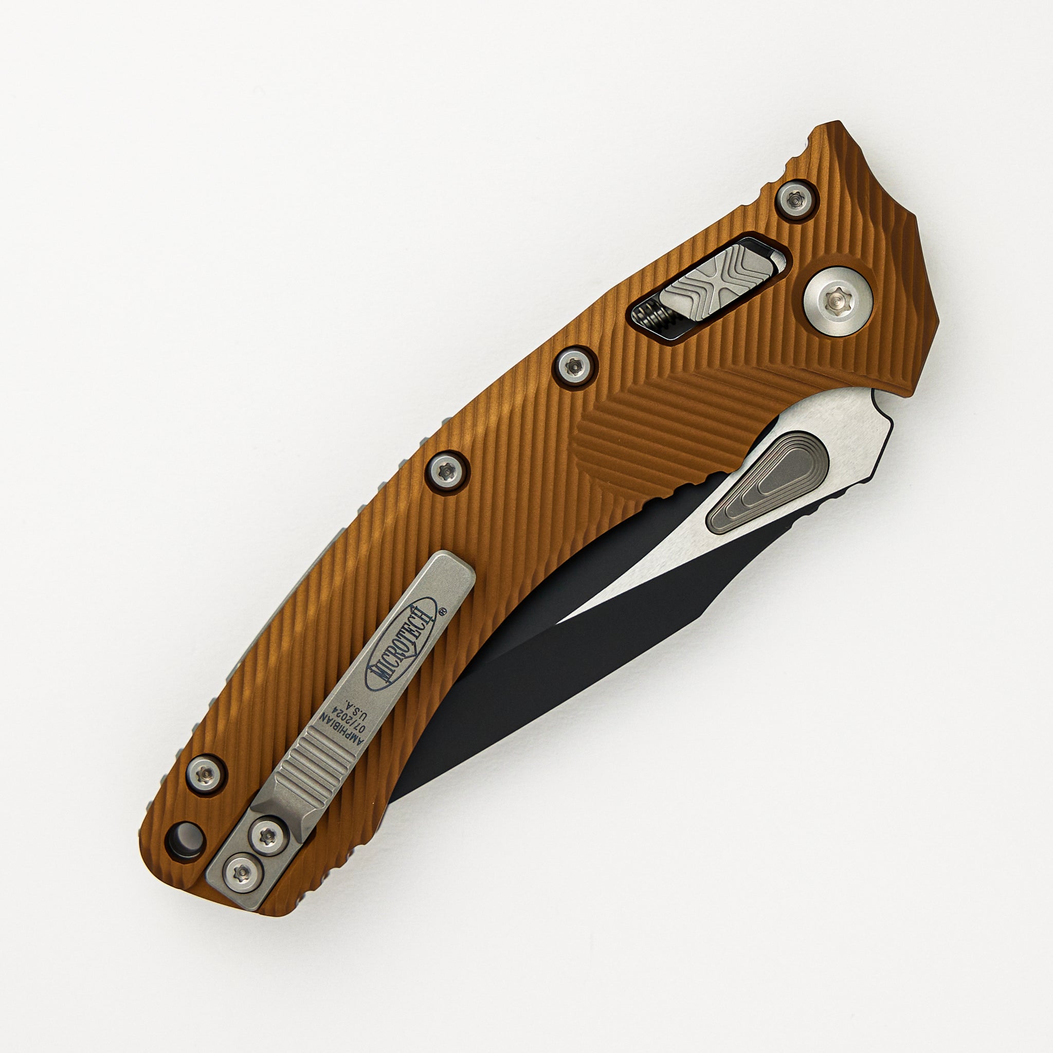 Microtech Amphibian - RAM-LOK S/E Fluted Tan Standard 137RL-1 FLTA