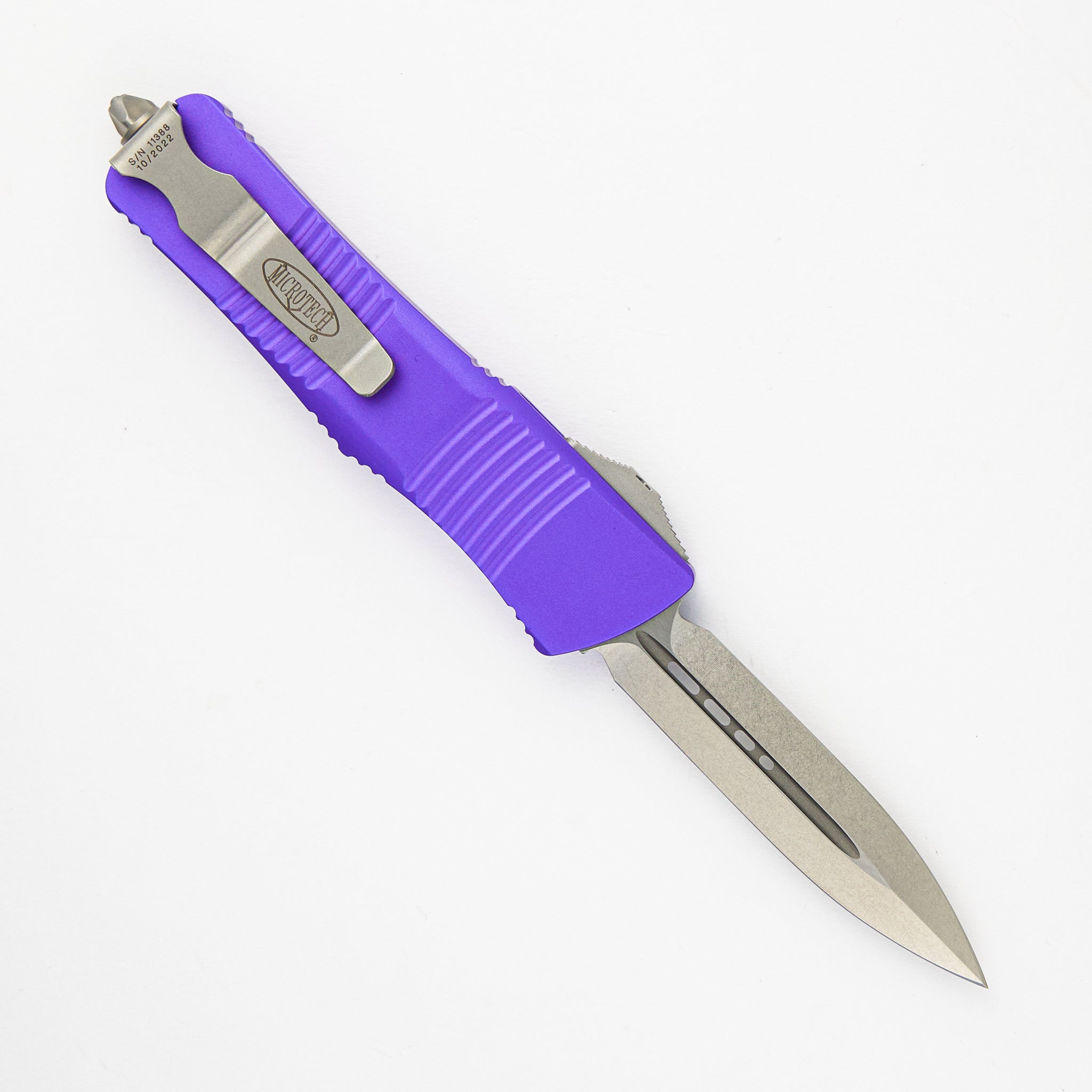 Microtech Troodon D-E Purple Stonewash Standard 138-10 PU