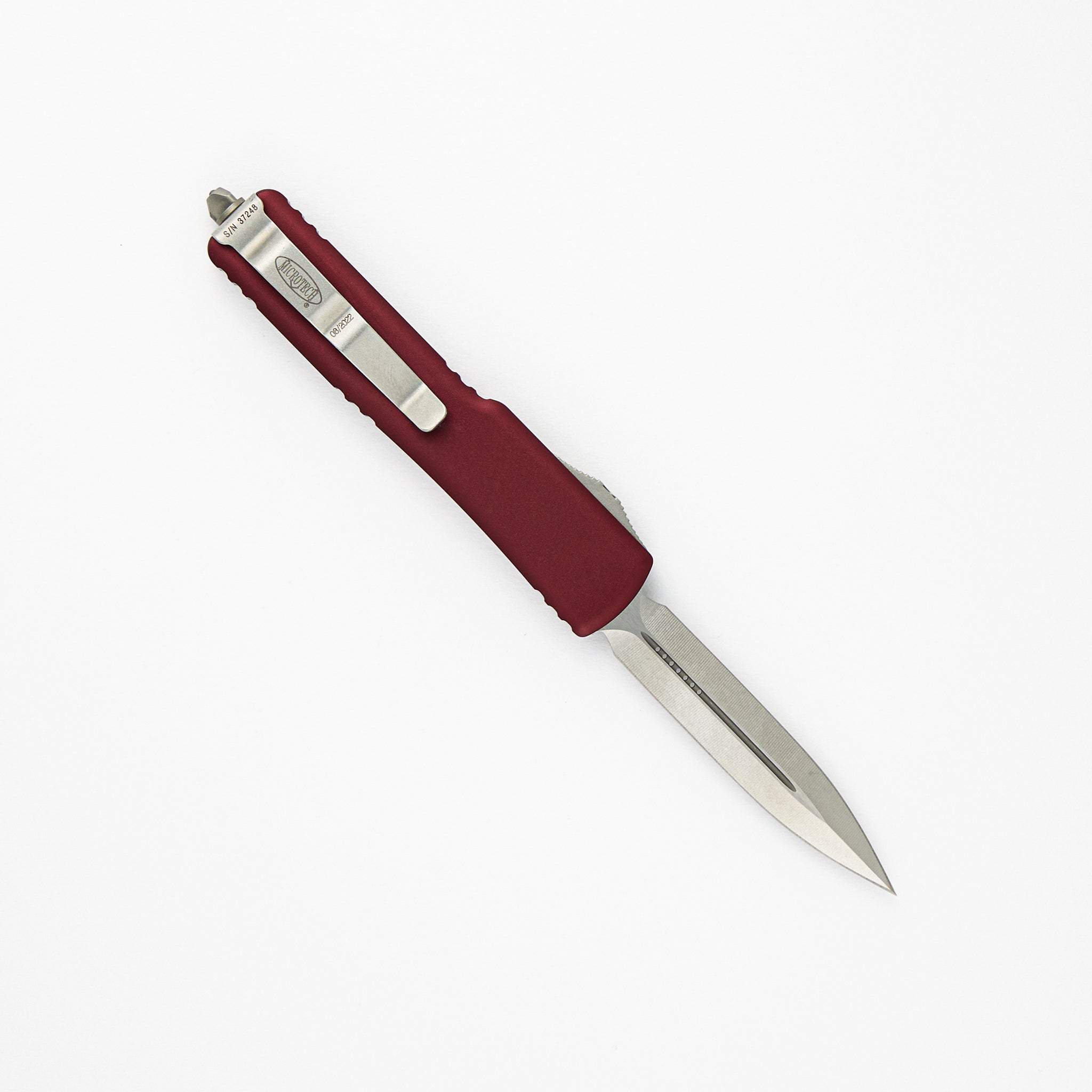 MICROTECH UTX-70 D-E MERLOT STONEWASH STANDARD – M390 BLADE – 147-10 MR