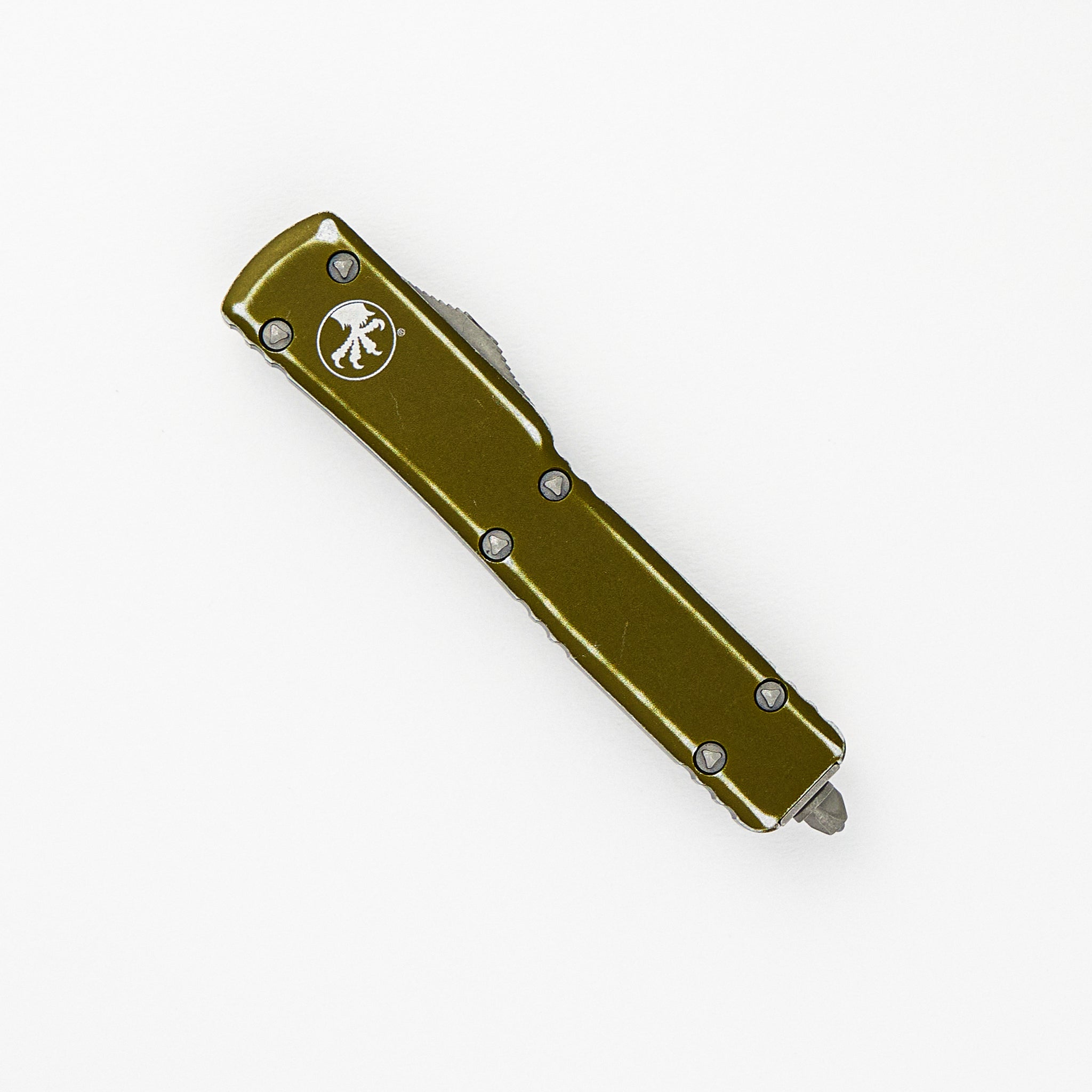 MICROTECH UTX-70 D-E DISTRESSED OD GREEN APOCALYPTIC DOUBLE FULL SERRATED 147-D12 DOD