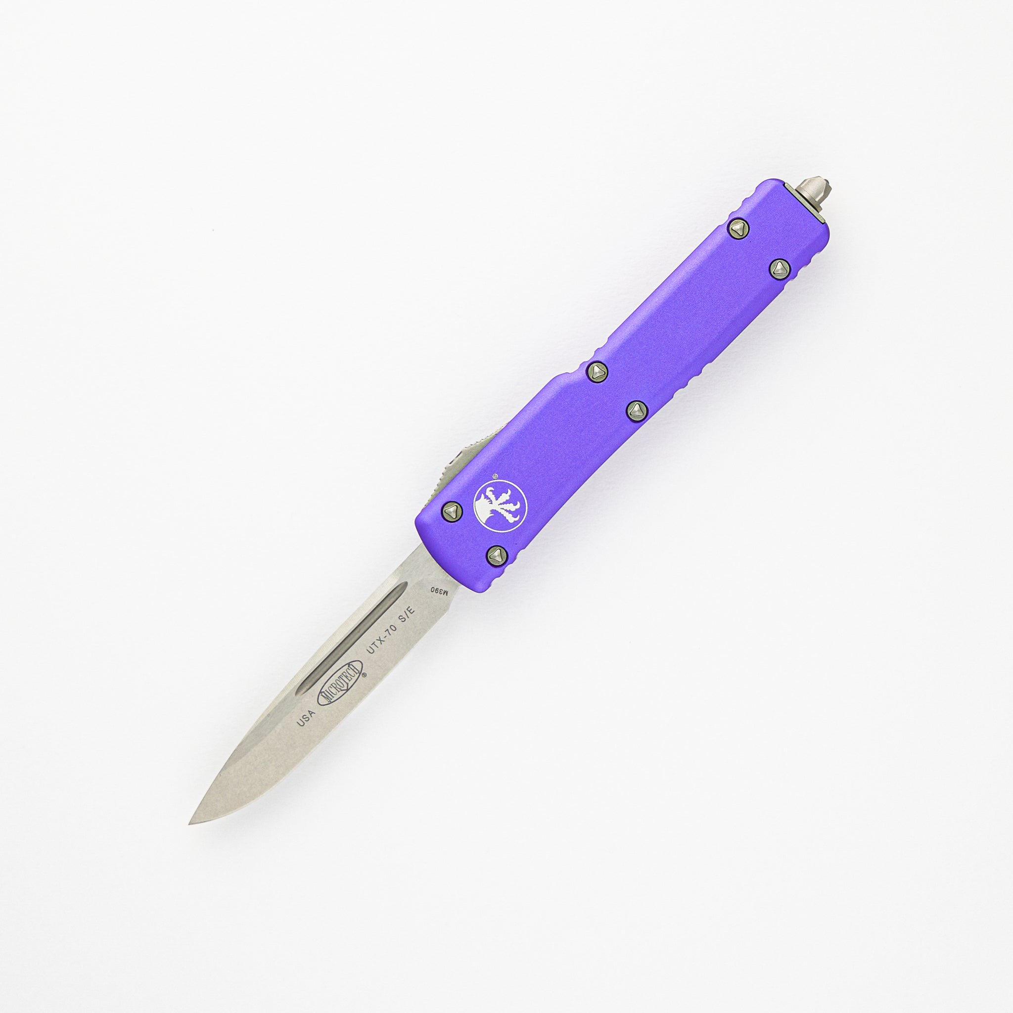 MICROTECH UTX-70 – S-E PURPLE STONEWASH STANDARD – M390 BLADE – 148-10 PU