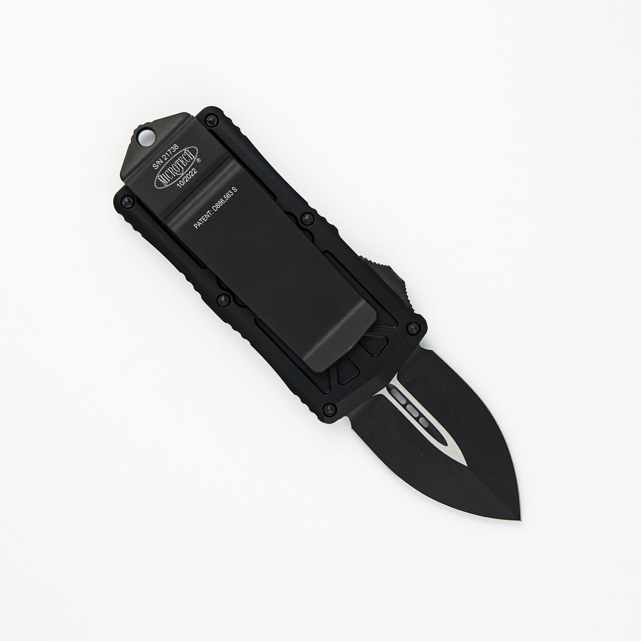 MICROTECH EXOCET - CA-LEGAL OTF KNIFE - MONEYCLIP D-E TACTICAL STANDARD 157-1 T