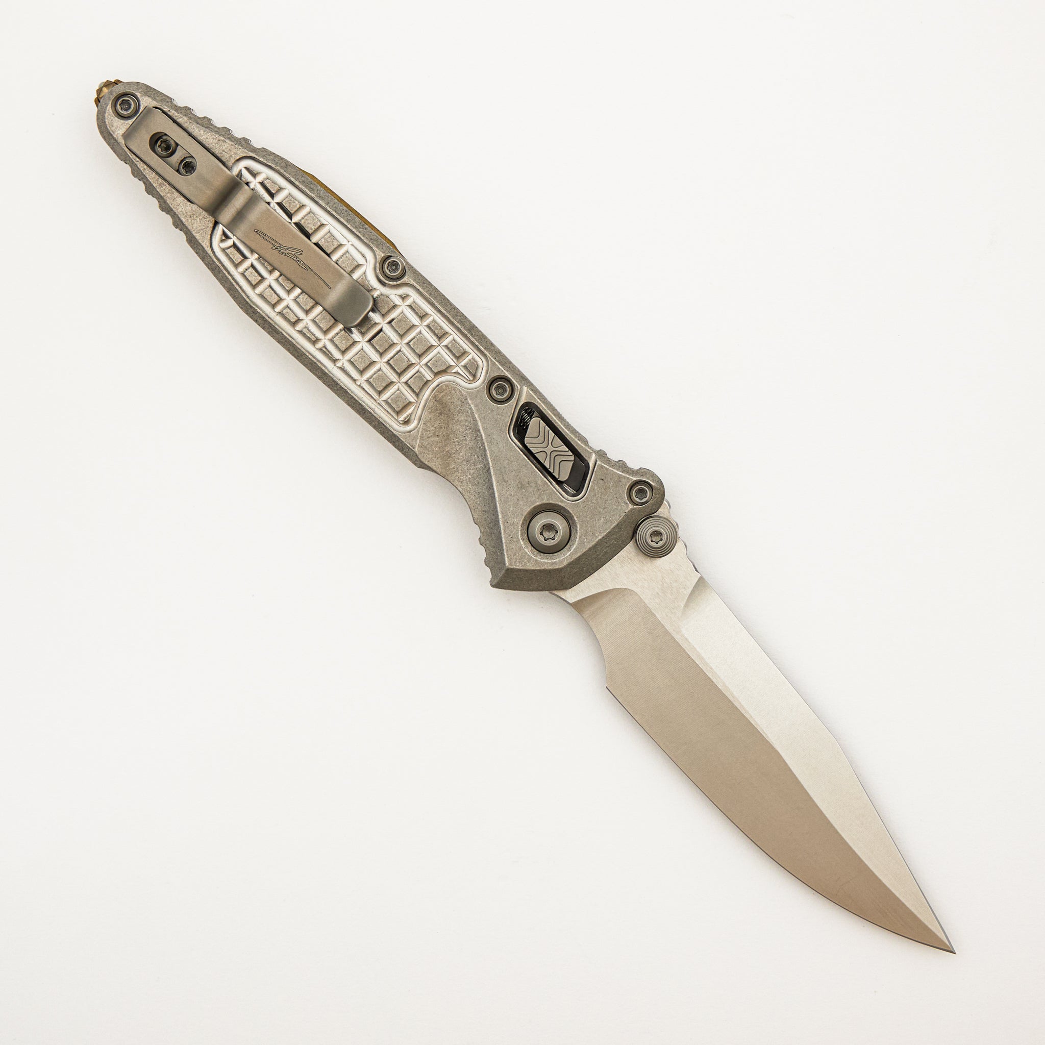 "Marfione Select" Socom RAM-LOK Spear Point Stonewash Finish Frag Pattern Titanium w/ Bronze Titanium Accents 160RL-10FRMS2