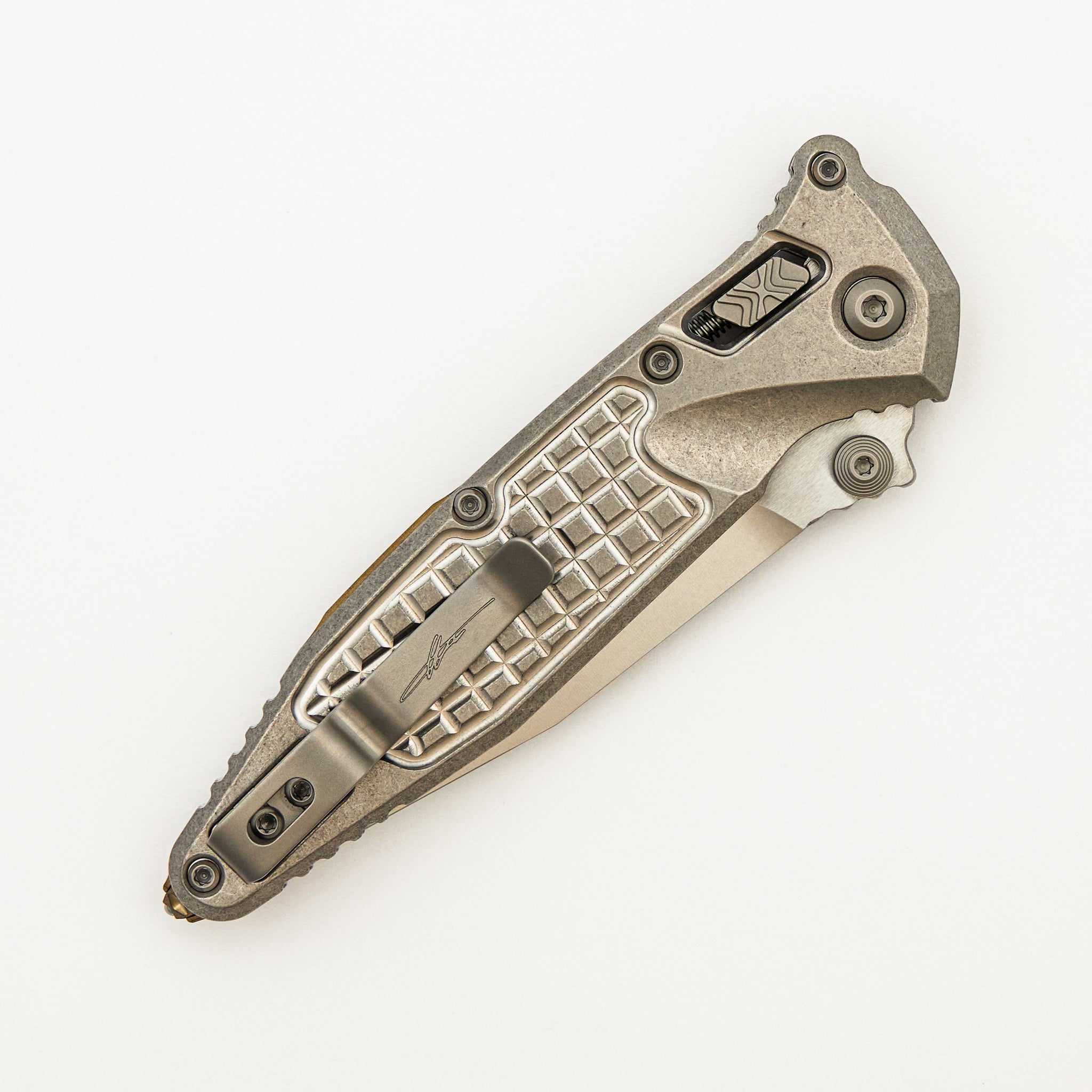 "Marfione Select" Socom RAM-LOK Spear Point Stonewash Finish Frag Pattern Titanium w/ Bronze Titanium Accents 160RL-10FRMS2
