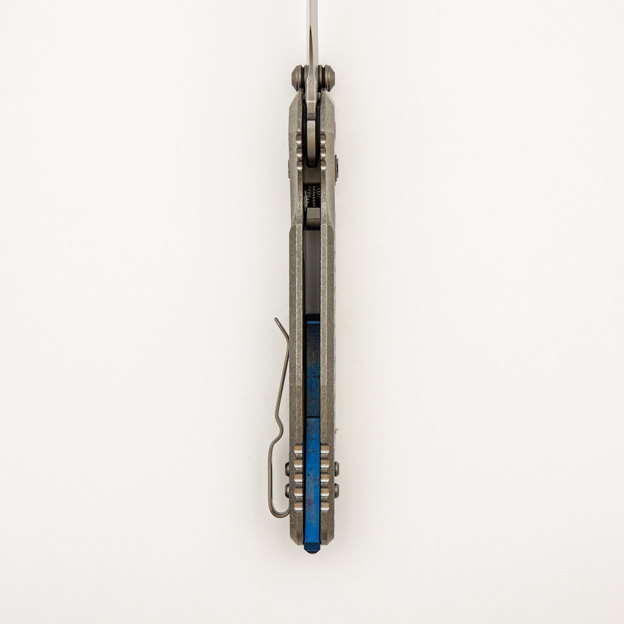 "Marfione Select" Socom RAM-LOK Spear Point Stonewash Finish Frag Pattern Titanium w/ Blue Titanium Accents 160RL-10FRMS3
