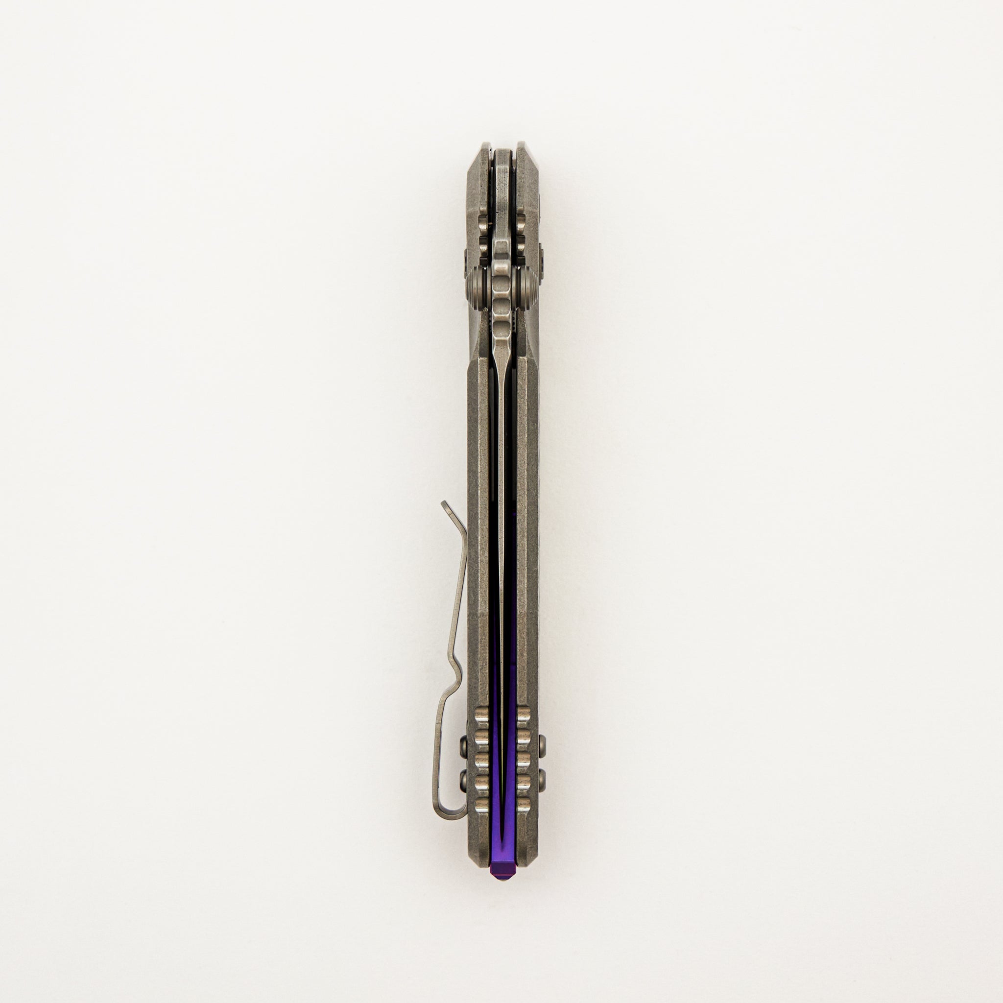 "Marfione Select" Socom RAM-LOK Spear Point Stonewash Finish Frag Pattern Titanium w/ Purple Titanium Accents 160RL-10FRMS4