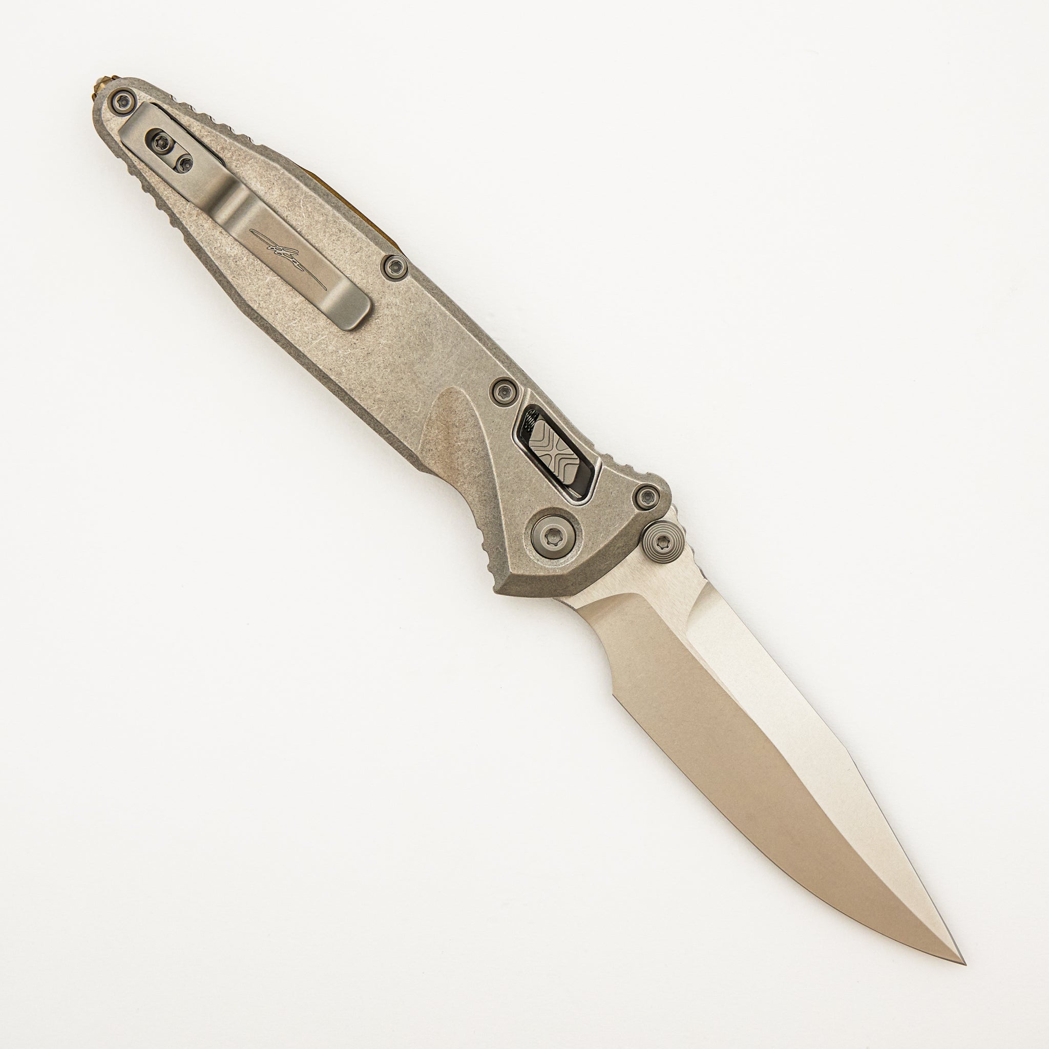 "Marfione Select" Socom RAM-LOK Spear Point Stonewash Finish Slab Side Titanium w/ Bronze Titanium Accents 160RLS-10SMS2