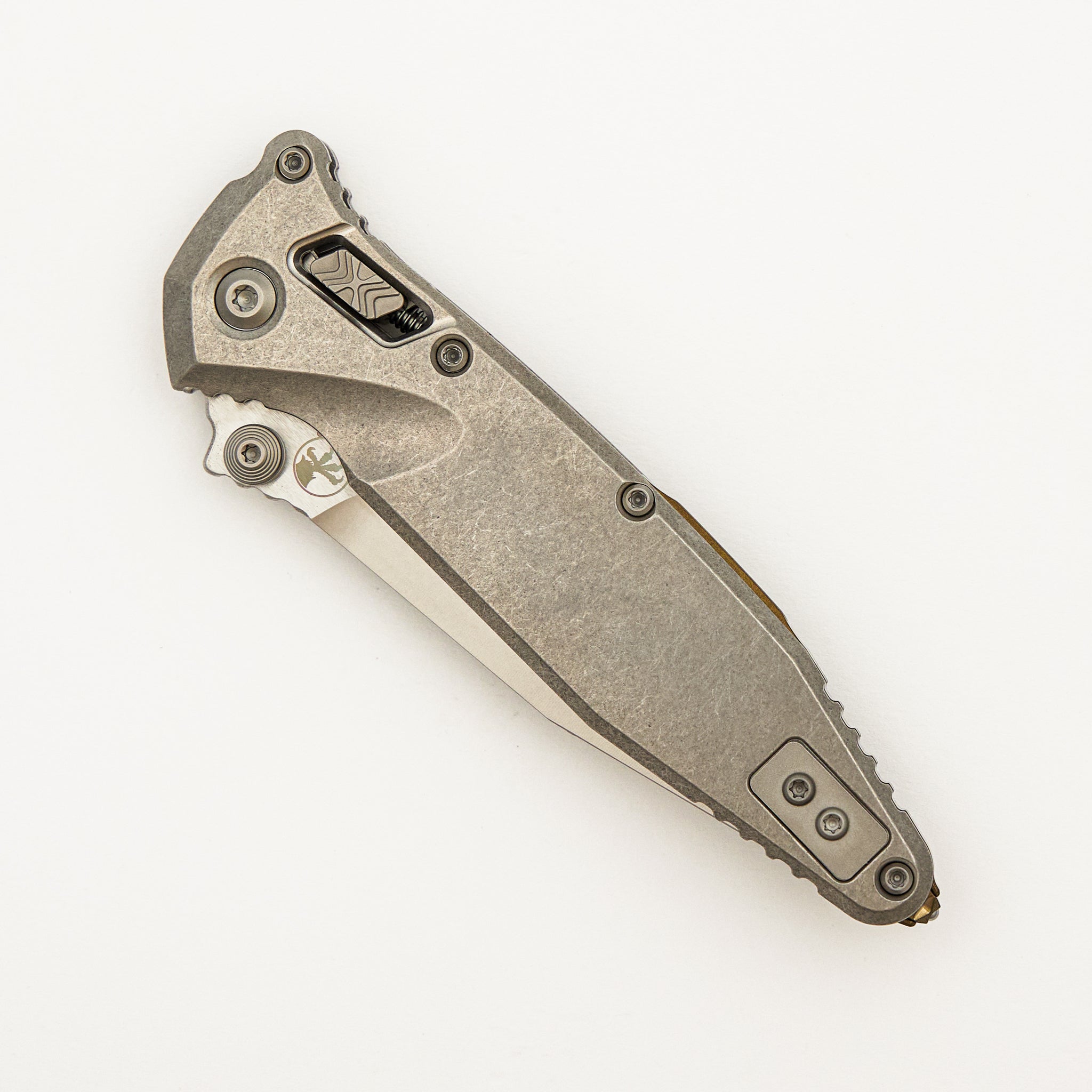 "Marfione Select" Socom RAM-LOK Spear Point Stonewash Finish Slab Side Titanium w/ Bronze Titanium Accents 160RLS-10SMS2